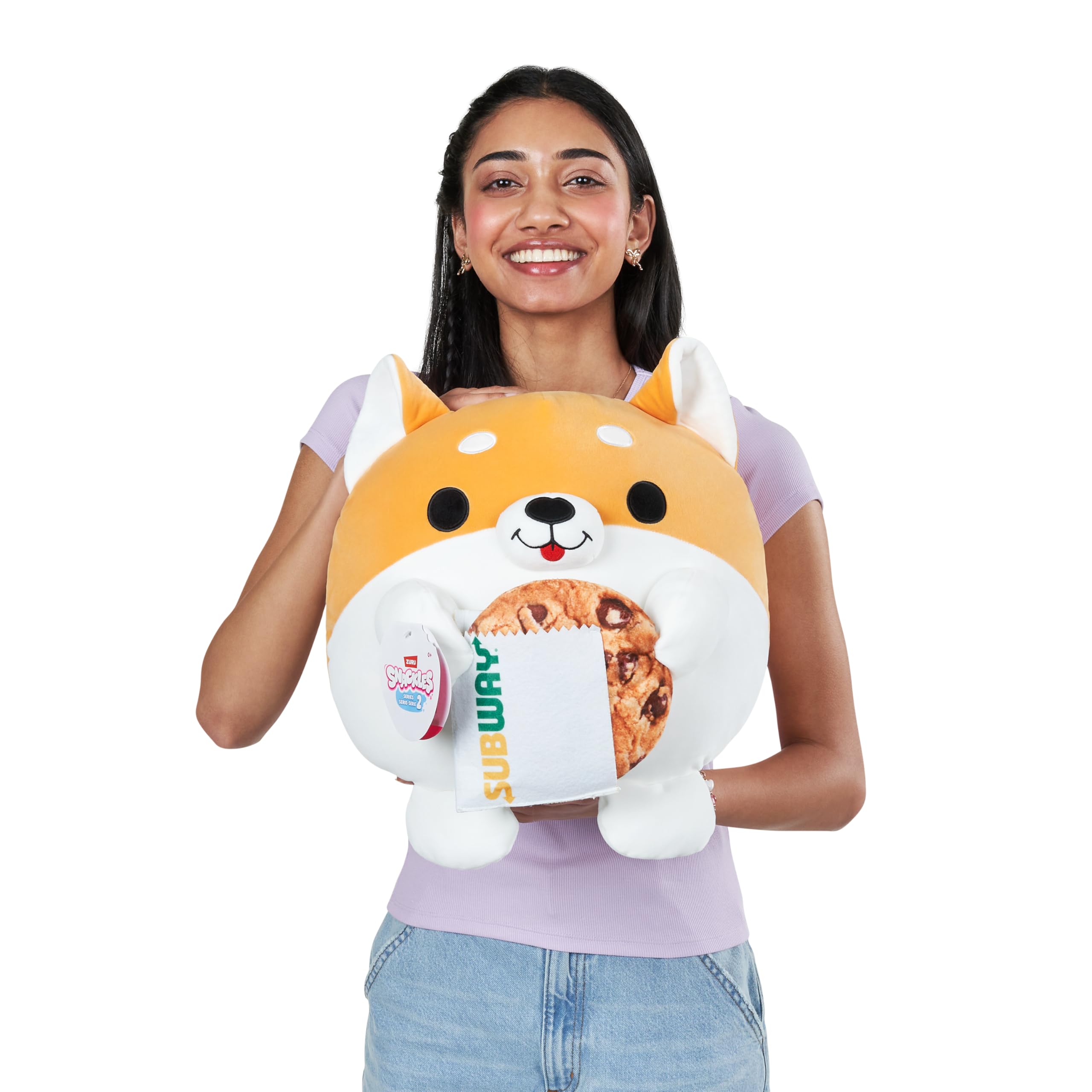 Snackles Series 2 Wave 2 - Corgi with Subway Cookie, 35 cm Super Soft Plush Collectible Toy 2