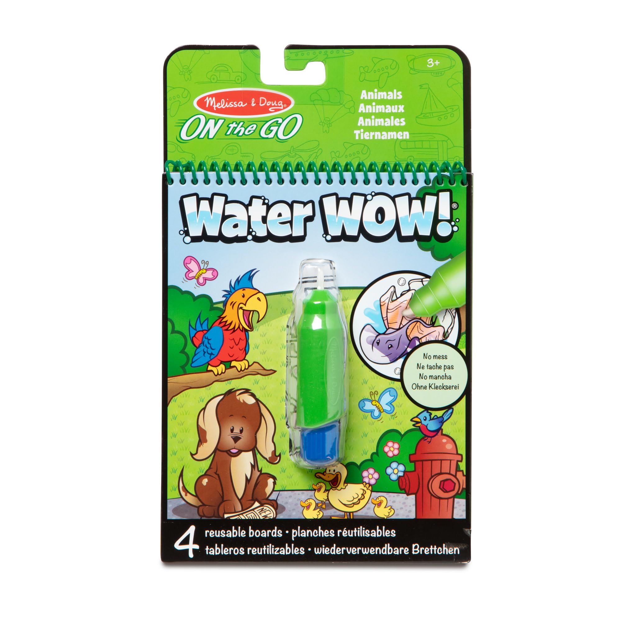 Melissa & Doug On the Go Water Wow! Reusable Water-Reveal Activity Pad - Animals | Ages 3+ 1