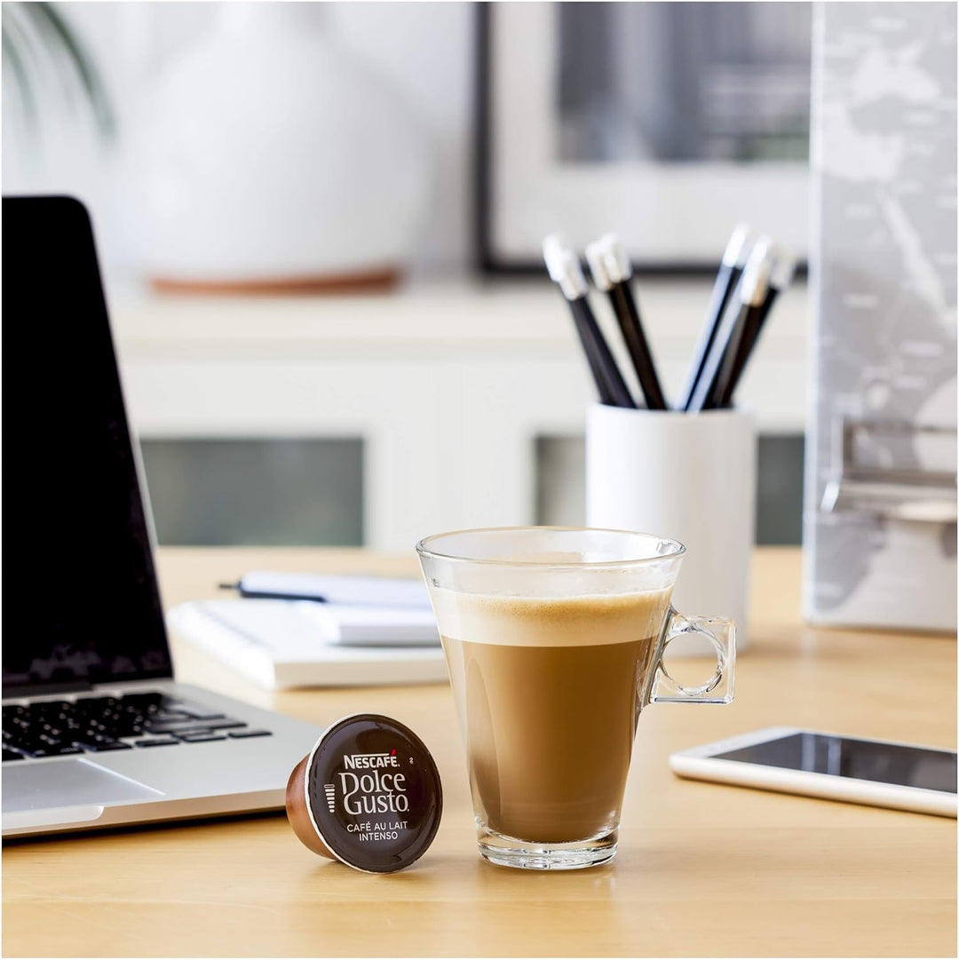 NESCAFÉ Dolce Gusto Café Au Lait Intenso Coffee Pods, 16 Capsules (48 Servings)