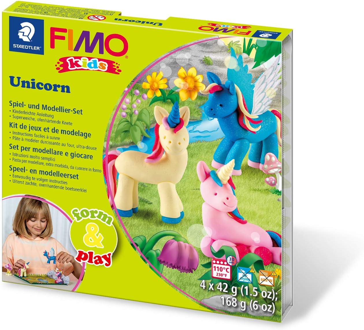 STAEDTLER FIMO Kids Unicorn Form and Play Set - Educational Arts & Crafts Toy for Children 1