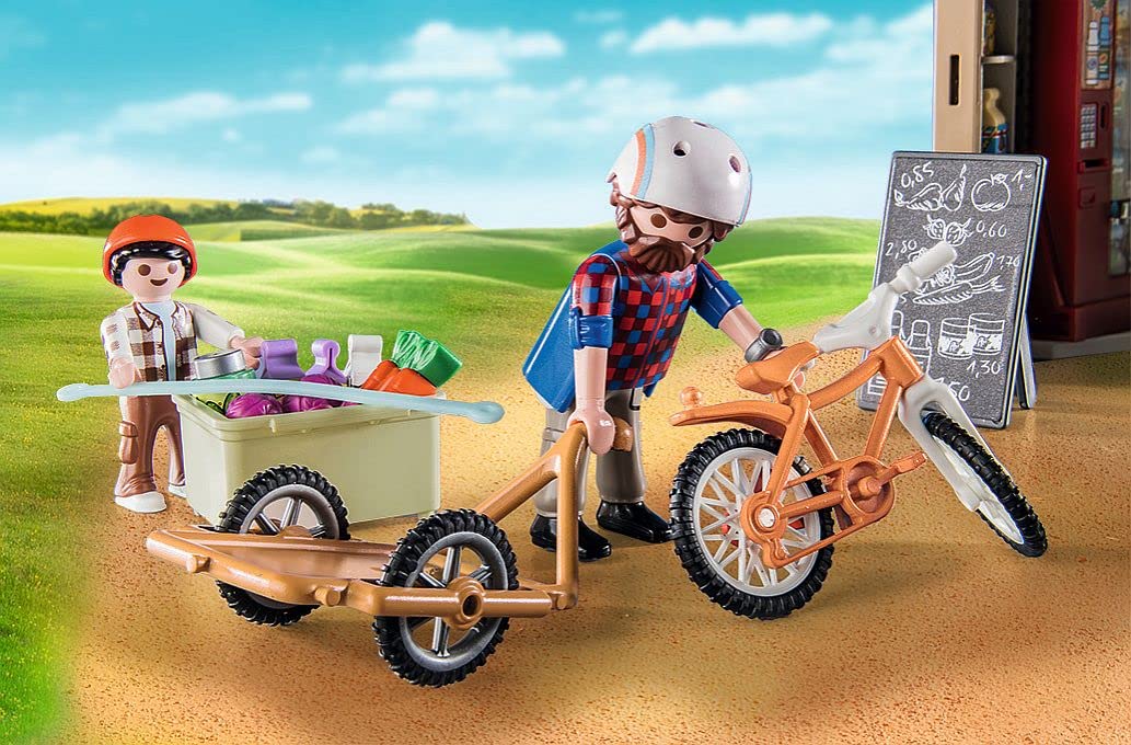 Playmobil 71250 Country Farm Shop Playset with Bike & Trailer - Sustainable Toy for Ages 4+ 12