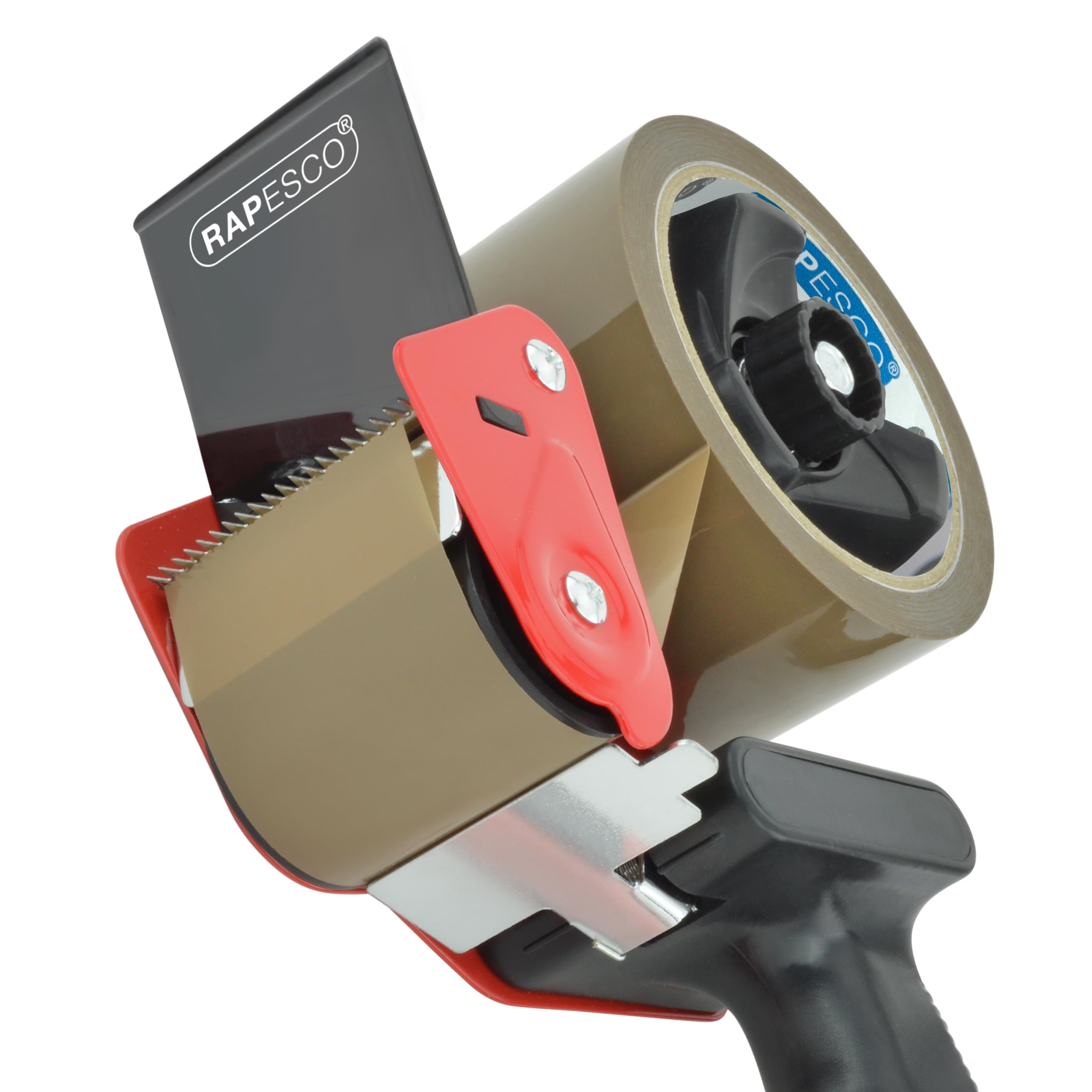 RAPESCO 1581 Germ-Savvy Antibacterial Packaging Tape Dispenser with 5 Brown Tapes | Pistol Grip 4