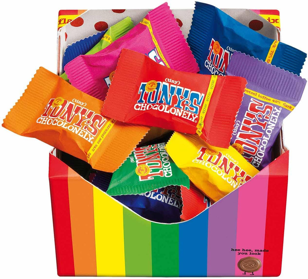 Tony's Chocolonely Tiny Tony's Chocolate Gift Box - 180g, Assorted Mini Fairtrade Chocolates
