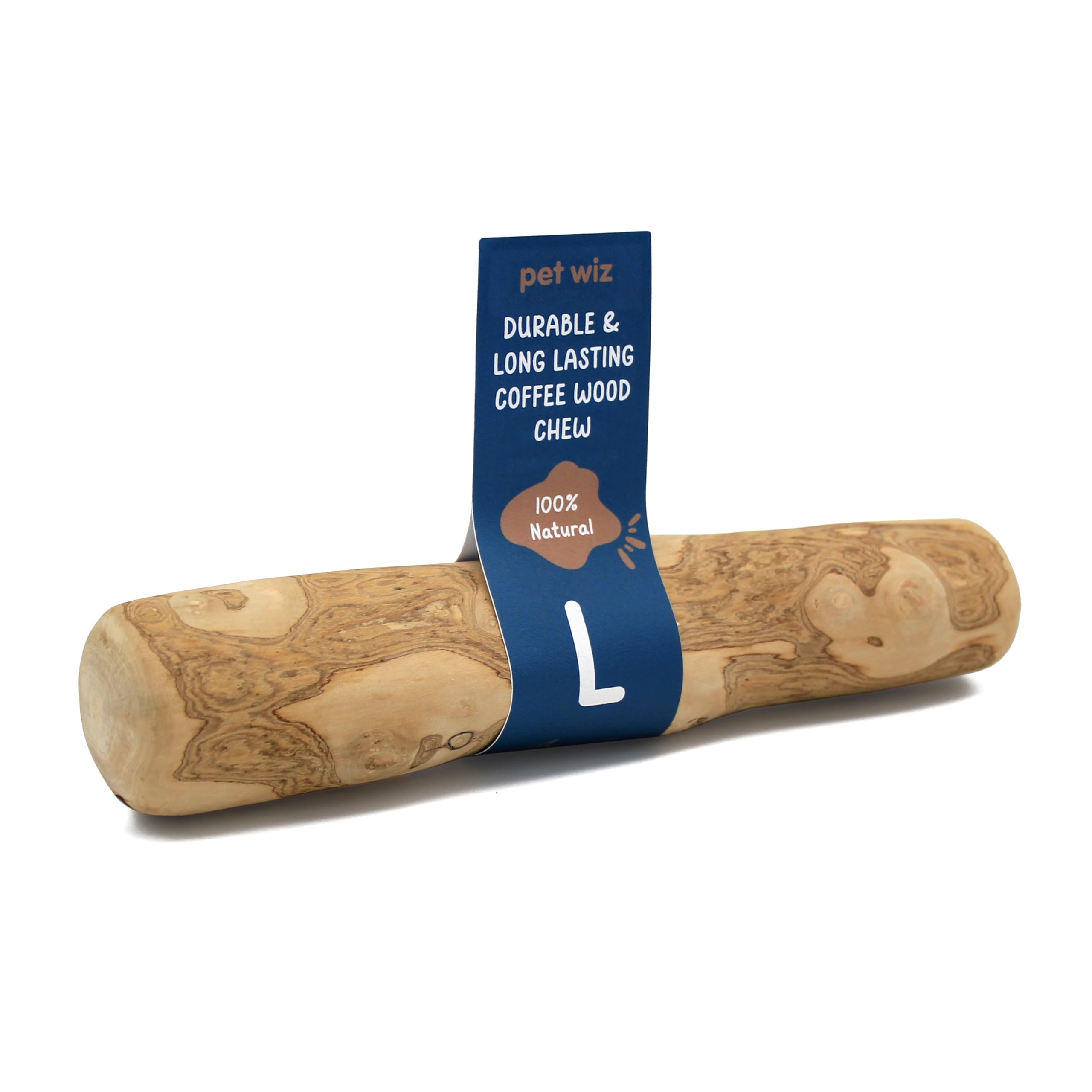 pet wiz Coffee Wood Dog Chew - Heavy Duty | Promotes Oral Hygiene | Large Size