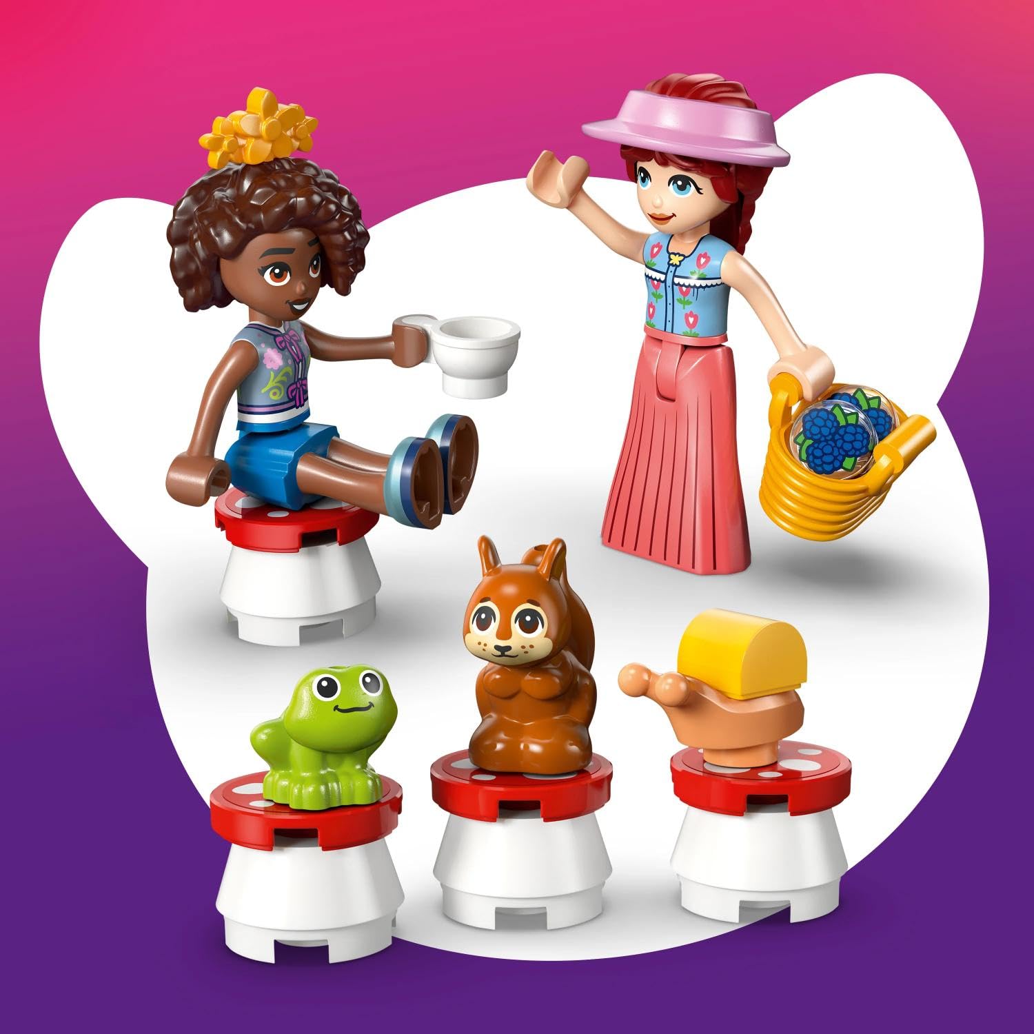 LEGO Friends Forest Tea Party Building Set 42690 | Ages 6+ | 2 Mini Dolls & 3 Animals 3