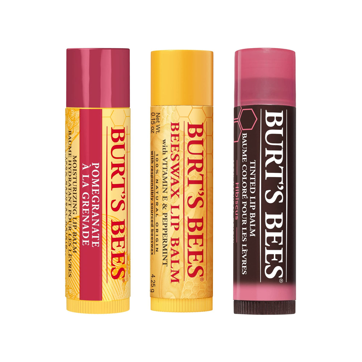 Burt's Bees Lip Balm Jar Moisturising Gift Set - 3 Count