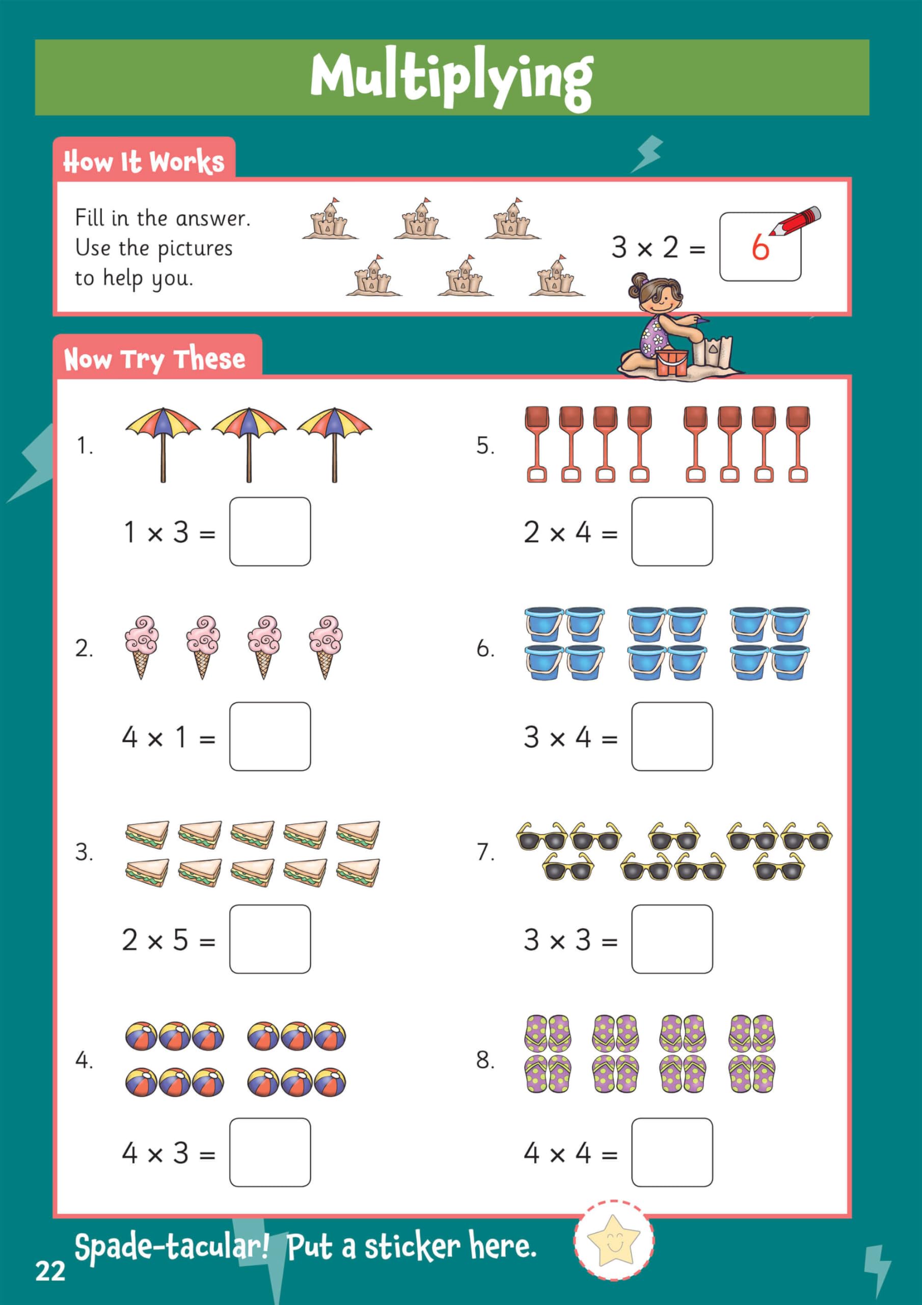CGP 10 Minutes a Day Maths Activity Book for Ages 5-7 (KS1) with Reward Stickers 4