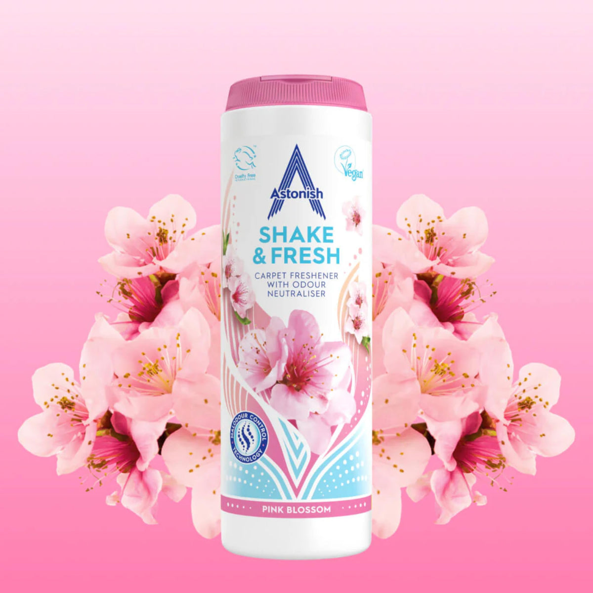 Astonish Shake & Fresh Carpet Freshener - Pink Blossom, 350 g