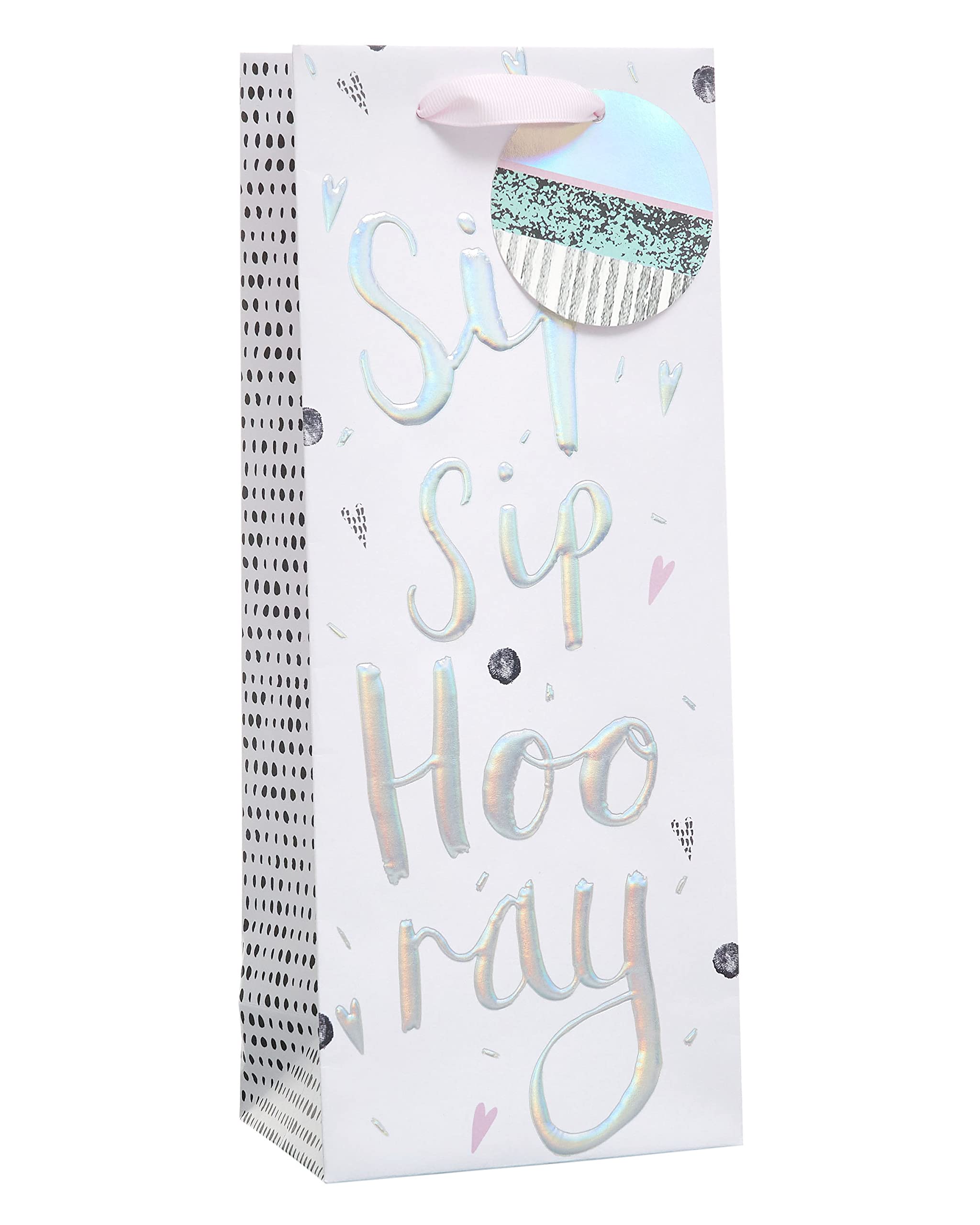 UK Greetings Bottle Bag for Her/Friend - Love Heart Design | FSC Certified | 13.3 x 32.7 x 8.3 cm