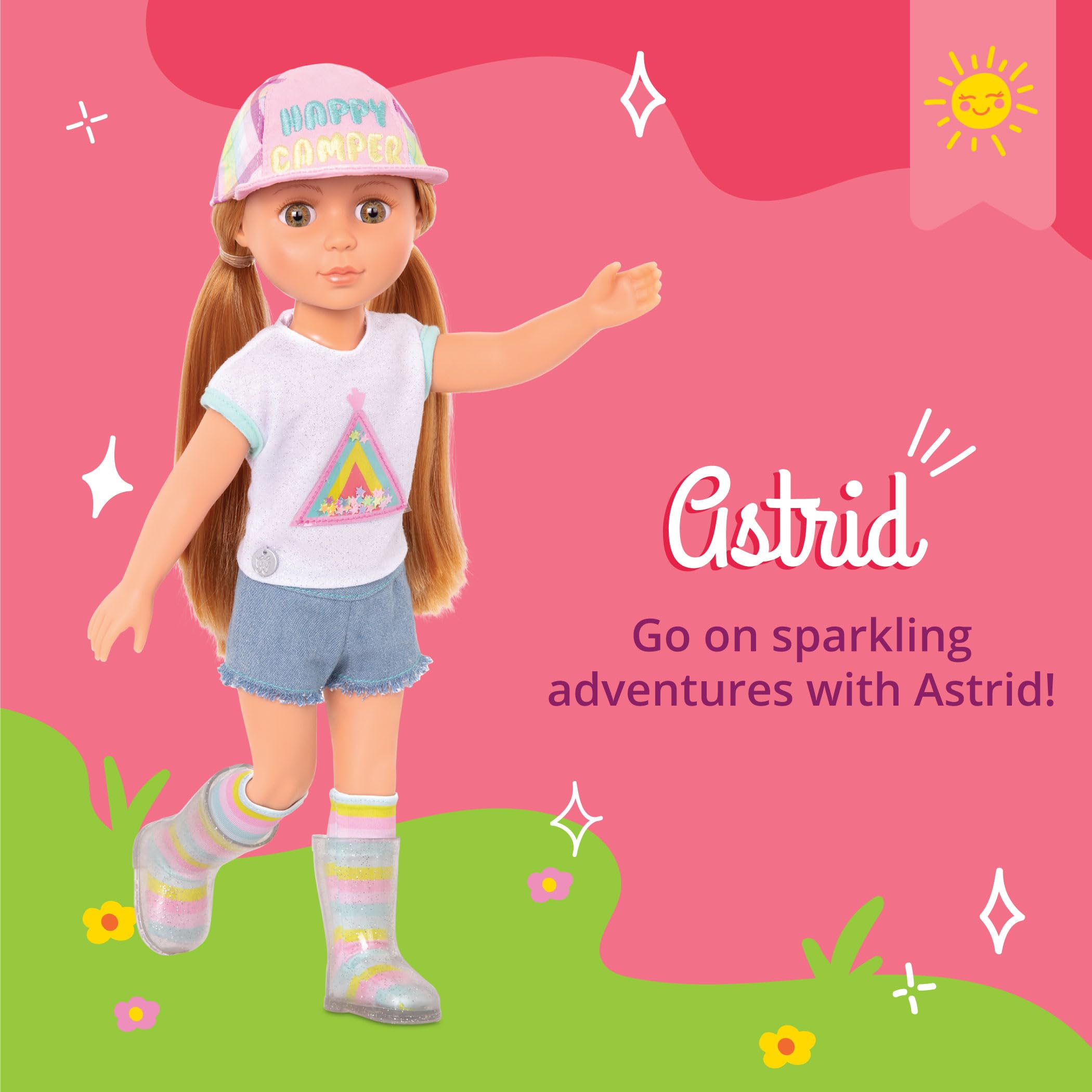 Glitter Girls Astrid - 14-Inch Fashion Doll with Light Red Hair & Hazel Eyes - Sparkly Outfit & Glitter Boots 2