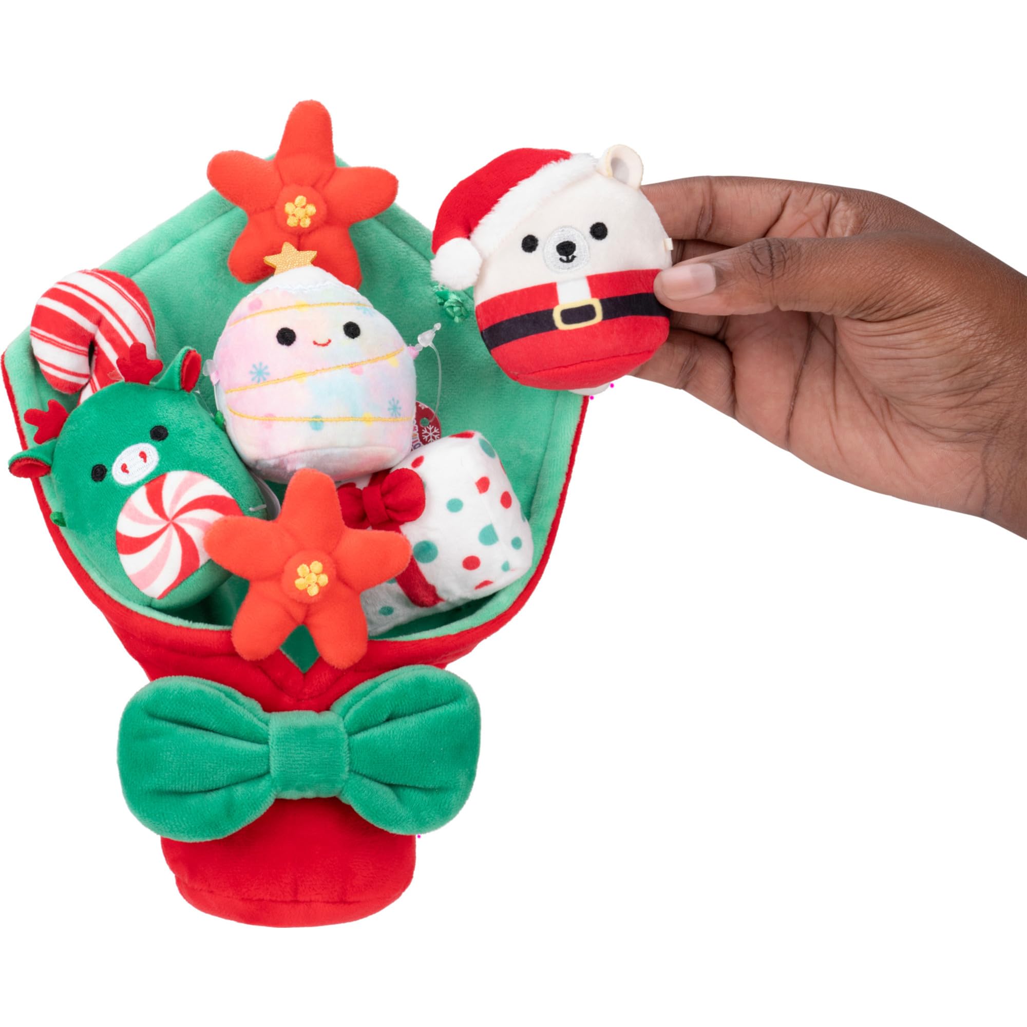 Squishmallows Micromallows Holiday Bouquet - 3 x 2.5-inch Plush, 9.5-inch Bouquet 3