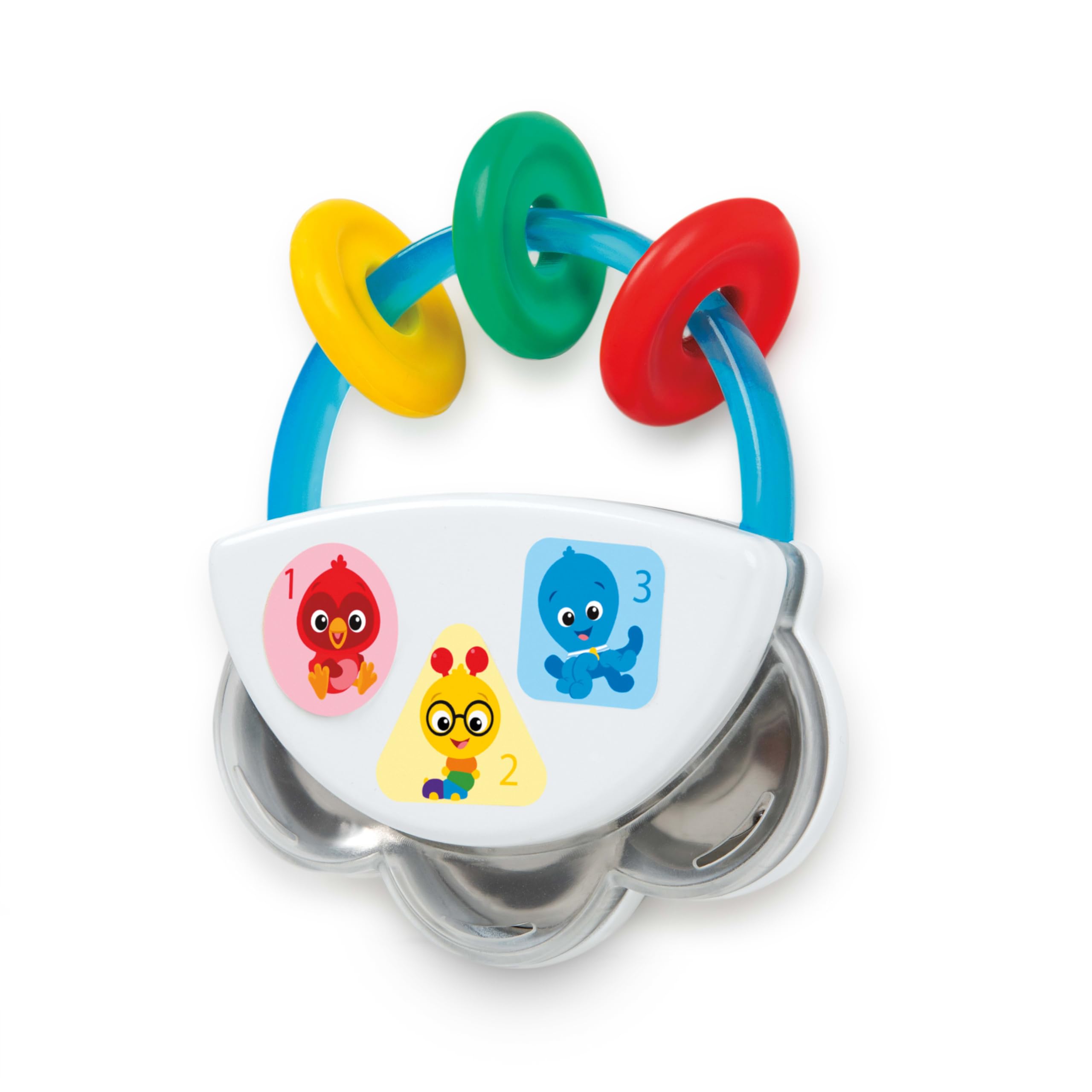 Baby Einstein Tiny Tambourine Musical Toy & Rattle for Unisex Baby Ages 3-36 Months