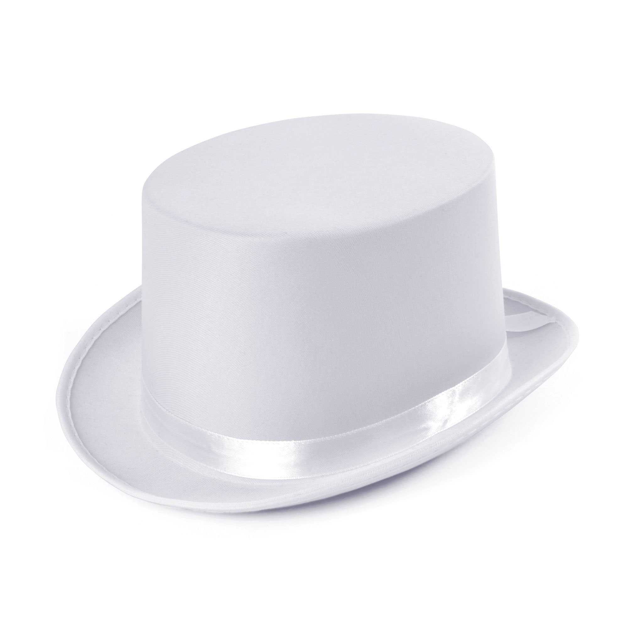 Bristol Novelty BH477 White Satin Look Top Hat, Unisex Adult 2