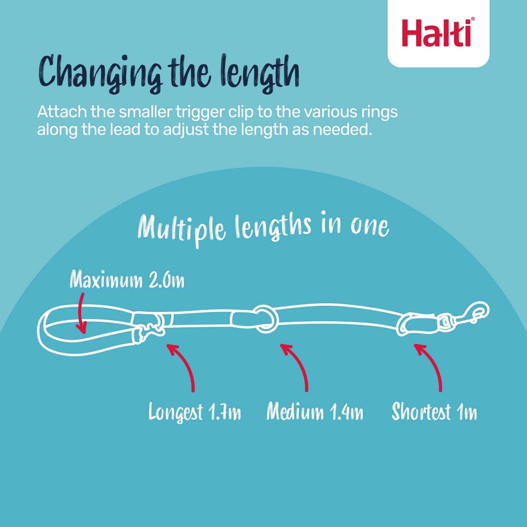 Halti Training Lead - Versatile Multi-Use Dog Lead | Pink, Large, 2m