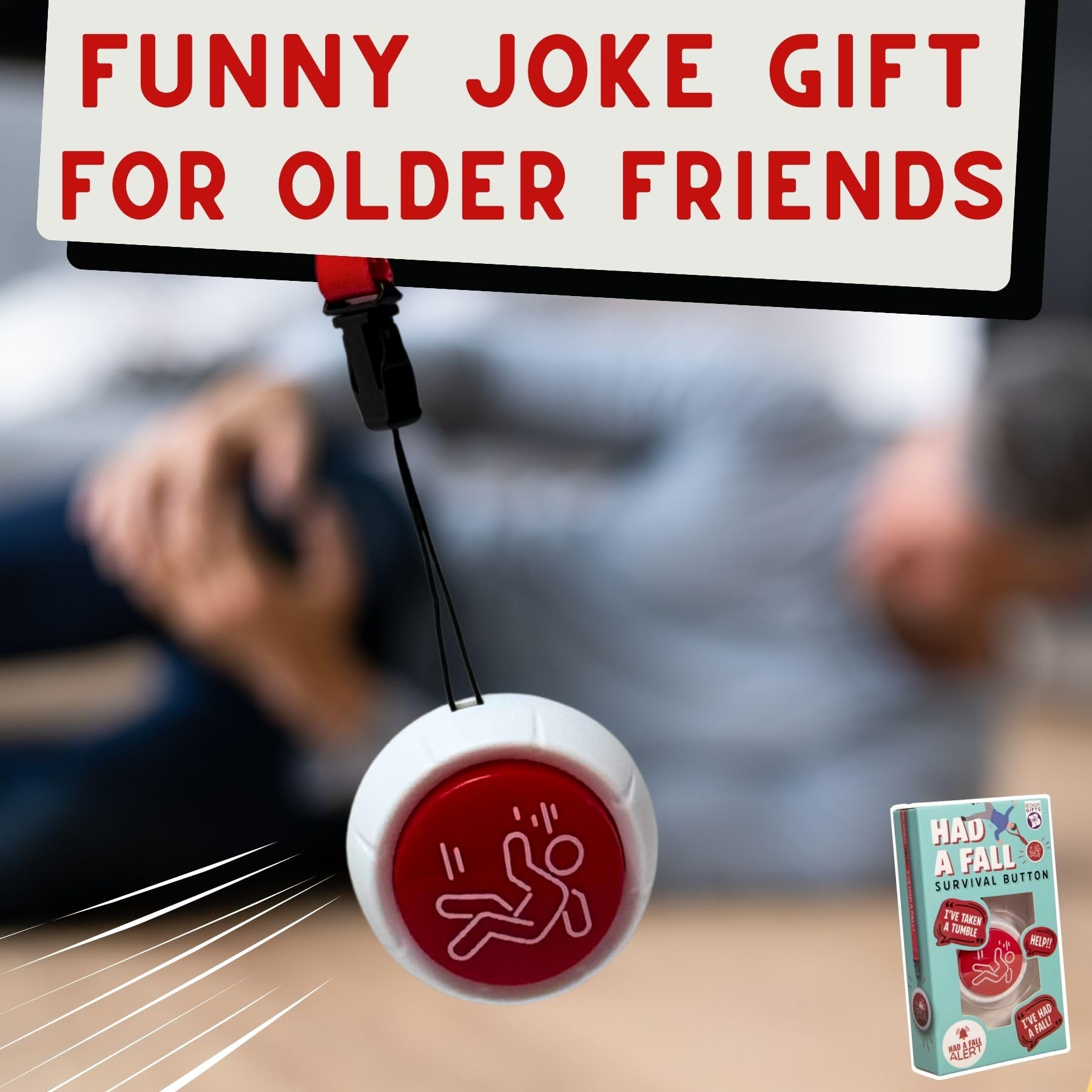 Boxer Gifts Had a Fall Survival Button - Gag Toy | Multicolor Plastic | Unisex Adult 3