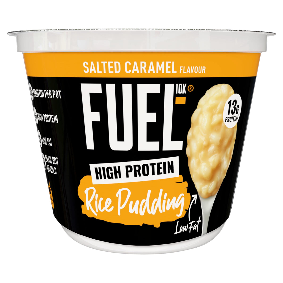 FUEL10K Salted Caramel High Protein Rice Pudding - 13g Protein | Pack of 6