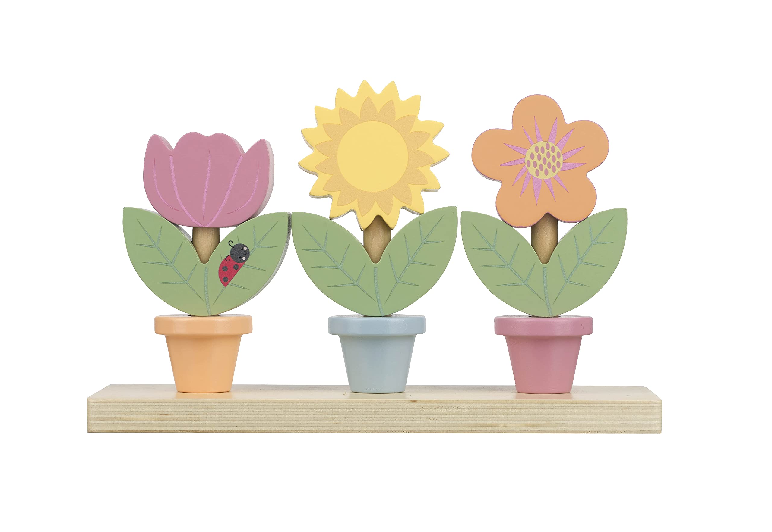 Orange Tree Spring Garden - Wooden Stacking Flower Pots | Toddler | Ages 18-60 Months 5