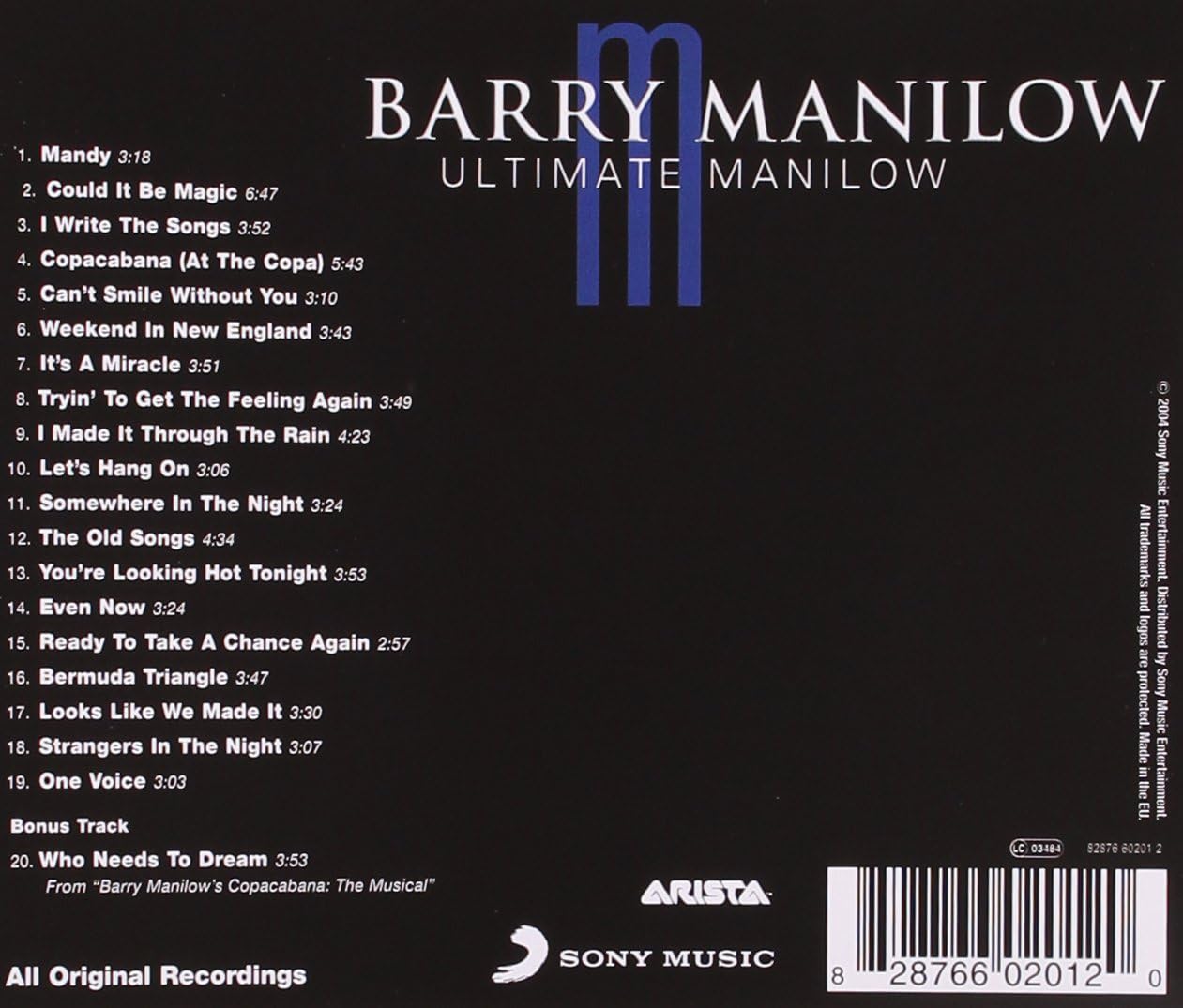 Barry Manilow - Ultimate Manilow Audio CD 2