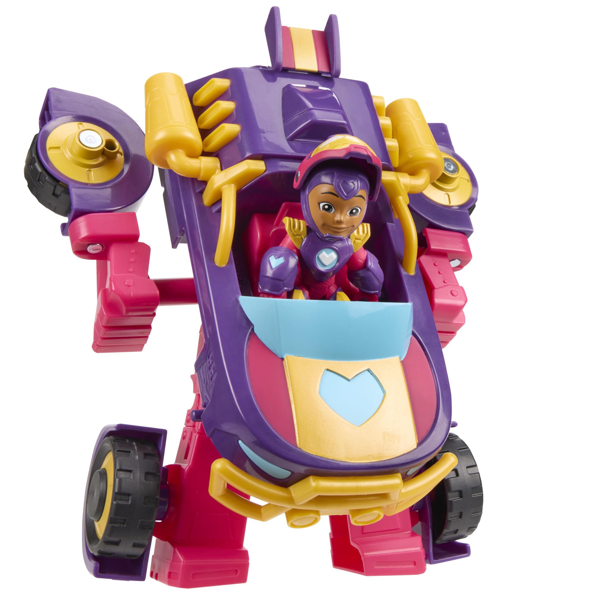 Marvel Ironheart 2-in-1 Mech Suit & Vehicle Toy - Converts from Car to Mech for Ages 3+ 1