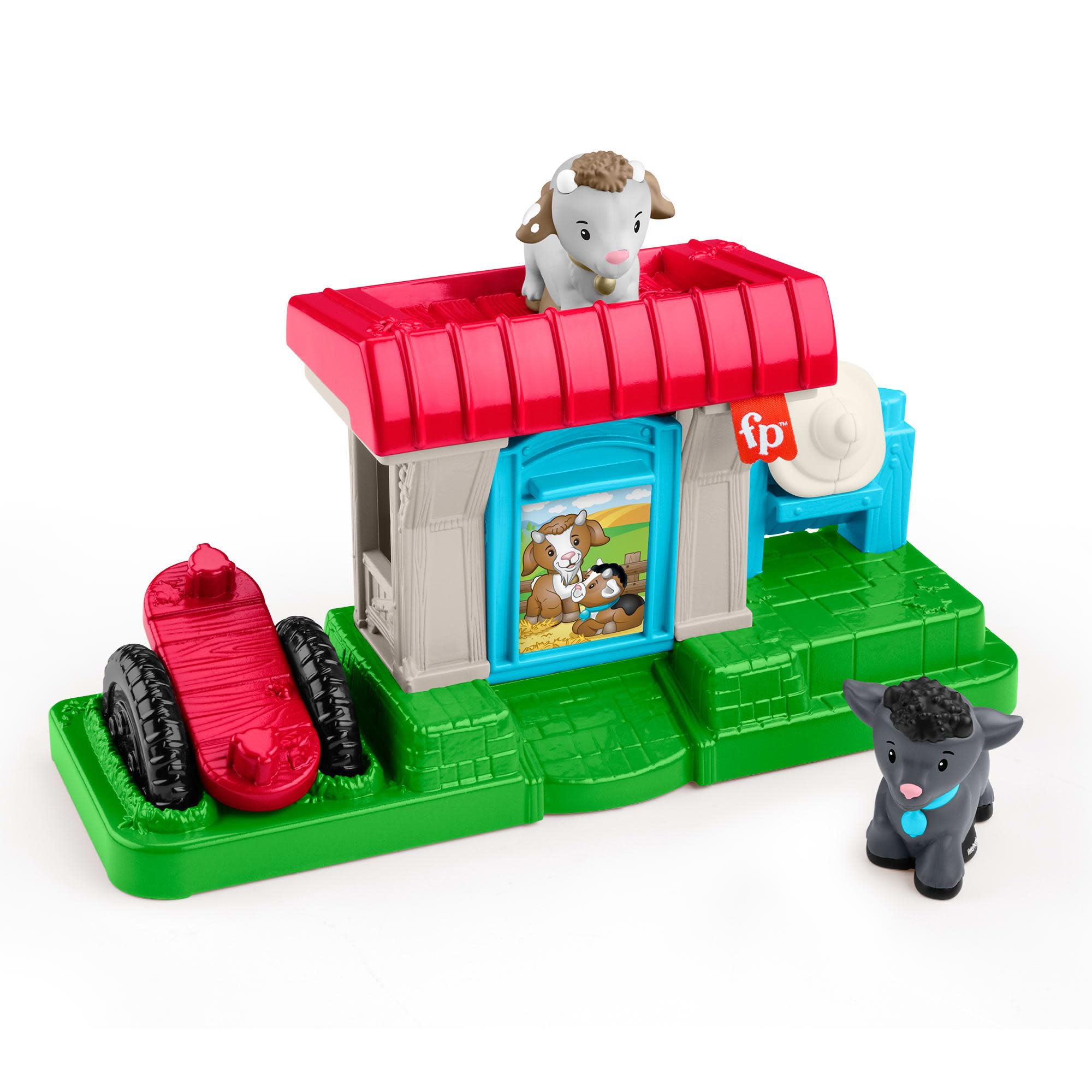 Fisher-Price Little People Feed & Play Goat Yard Playset - Farm-Themed Toddler Toy with Interactive Features 1