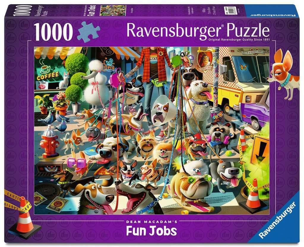 Ravensburger The Dog Walker 1000 Piece Jigsaw Puzzle - Dogs, Age 12+