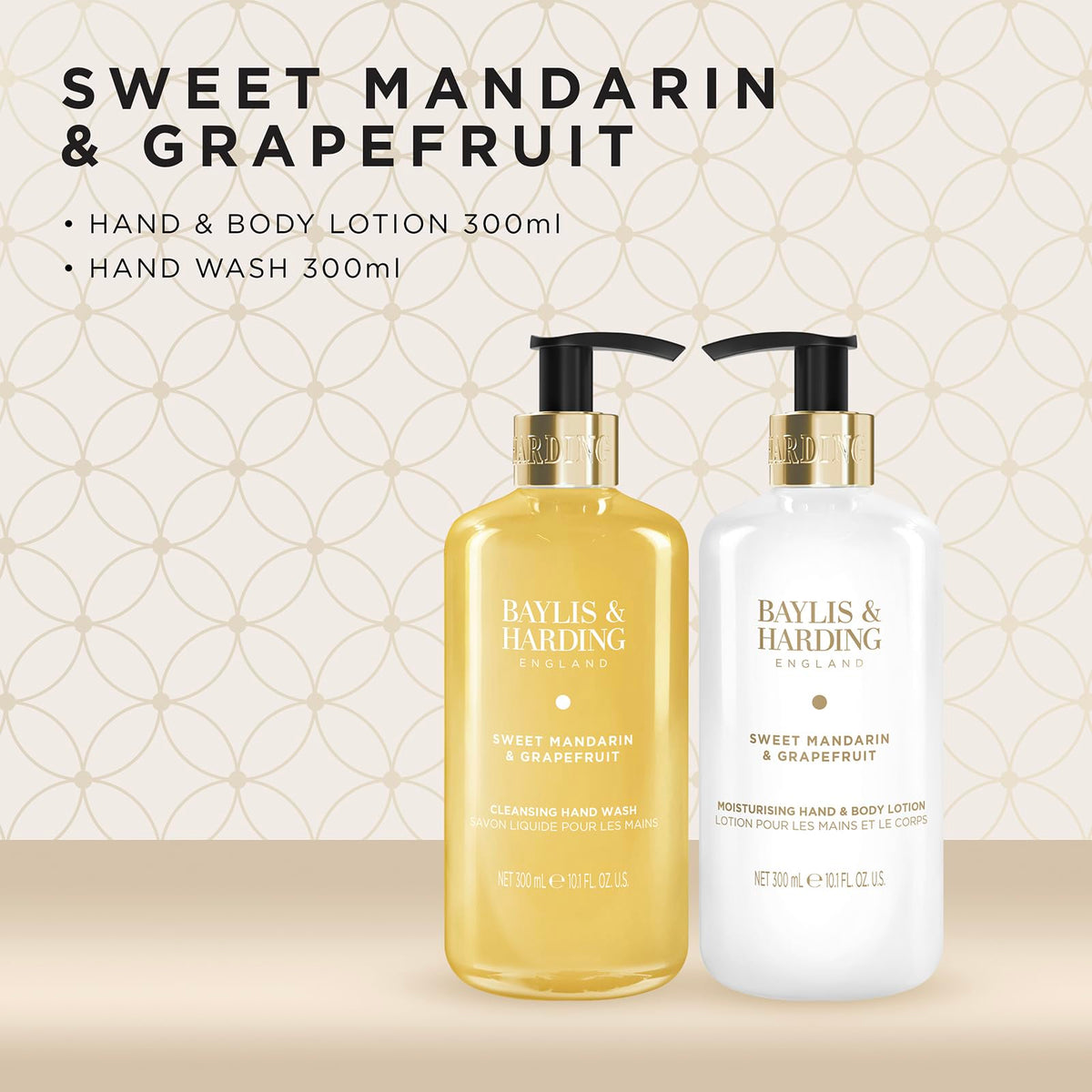 Baylis & Harding Sweet Mandarin & Grapefruit Hand Care Gift Set - Vegan Friendly, 300ml