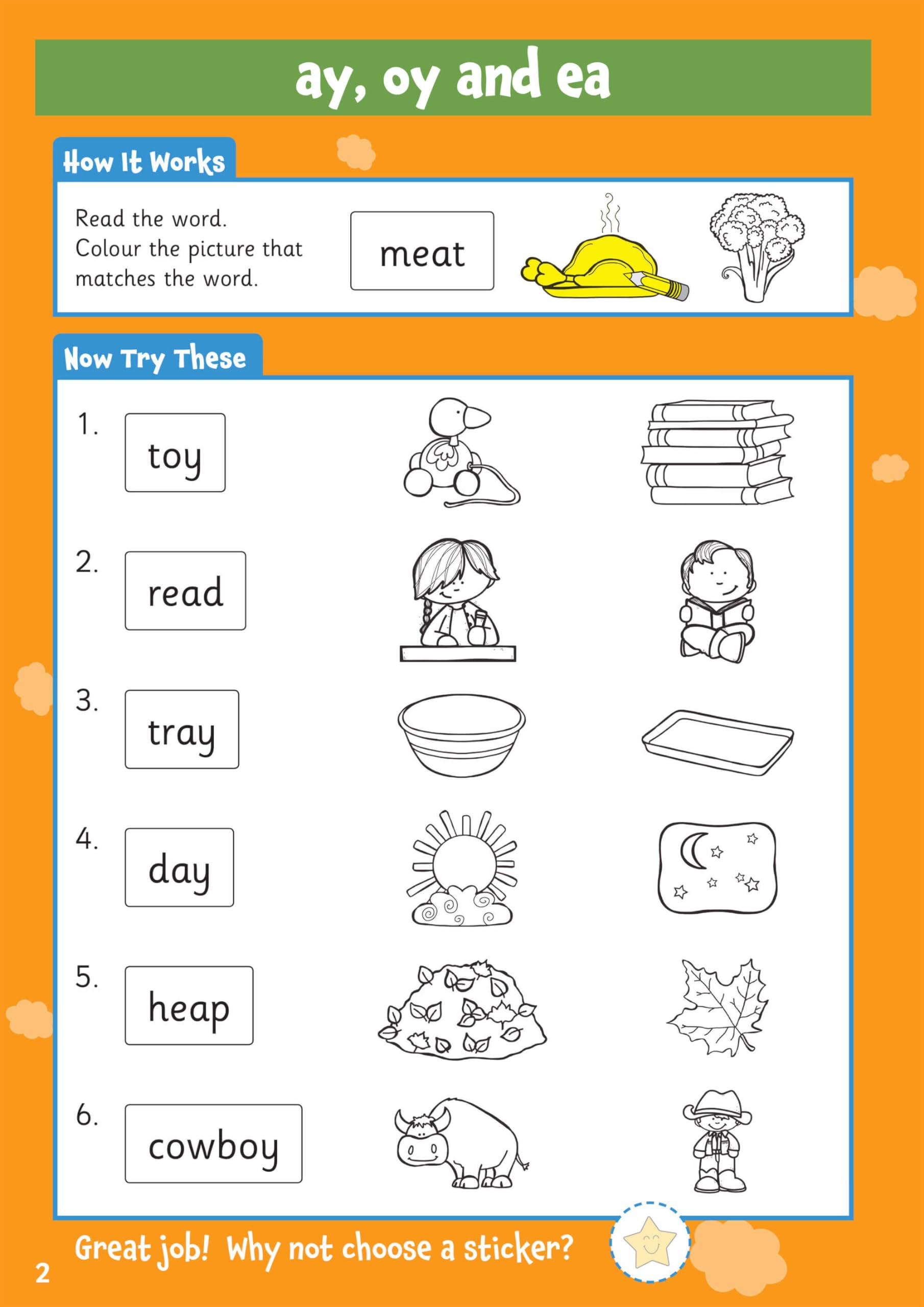 CGP 10 Minutes a Day Phonics for Ages 5-7 Study Aid Paperback with Reward Stickers 2