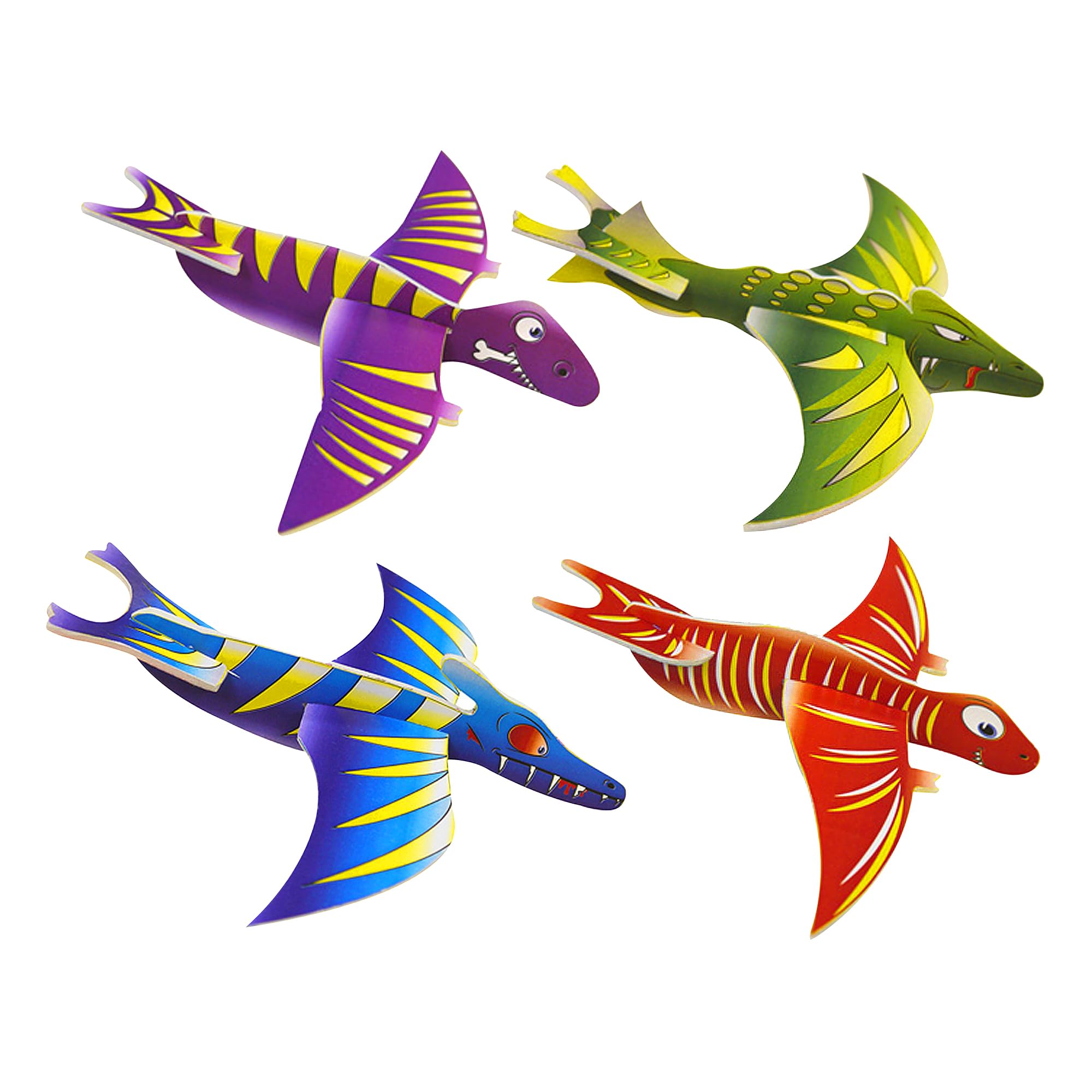 G4GADGET Dinosaur Flying Glider Planes Pack of 36 - Kids Party Favors and Toys 1