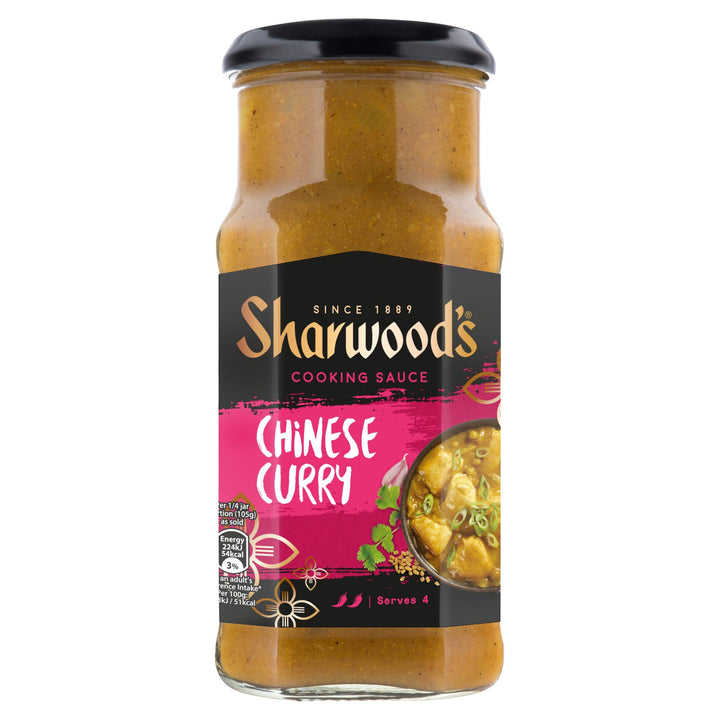 Sharwood's Aromatic Chinese Curry Sauce – Mild Cooking Sauce with Onion & Garlic, 425g