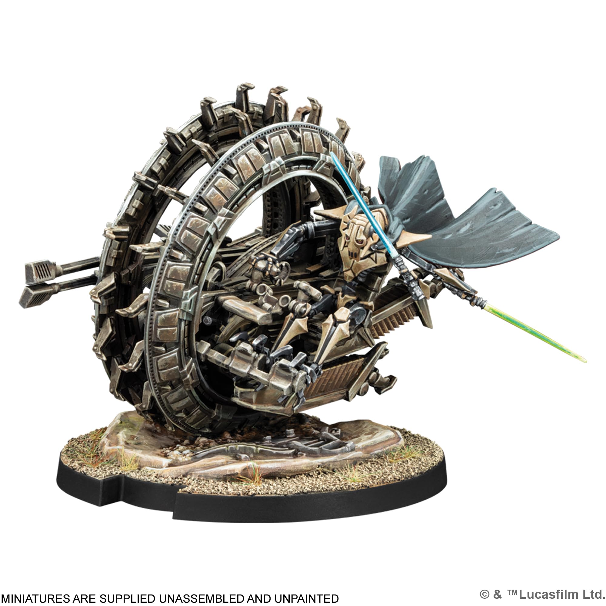 Asmodee Star Wars: Legion - General Grievous on TSMEU-6 Wheel Bike | Strategy Wargame | 2 Players 2