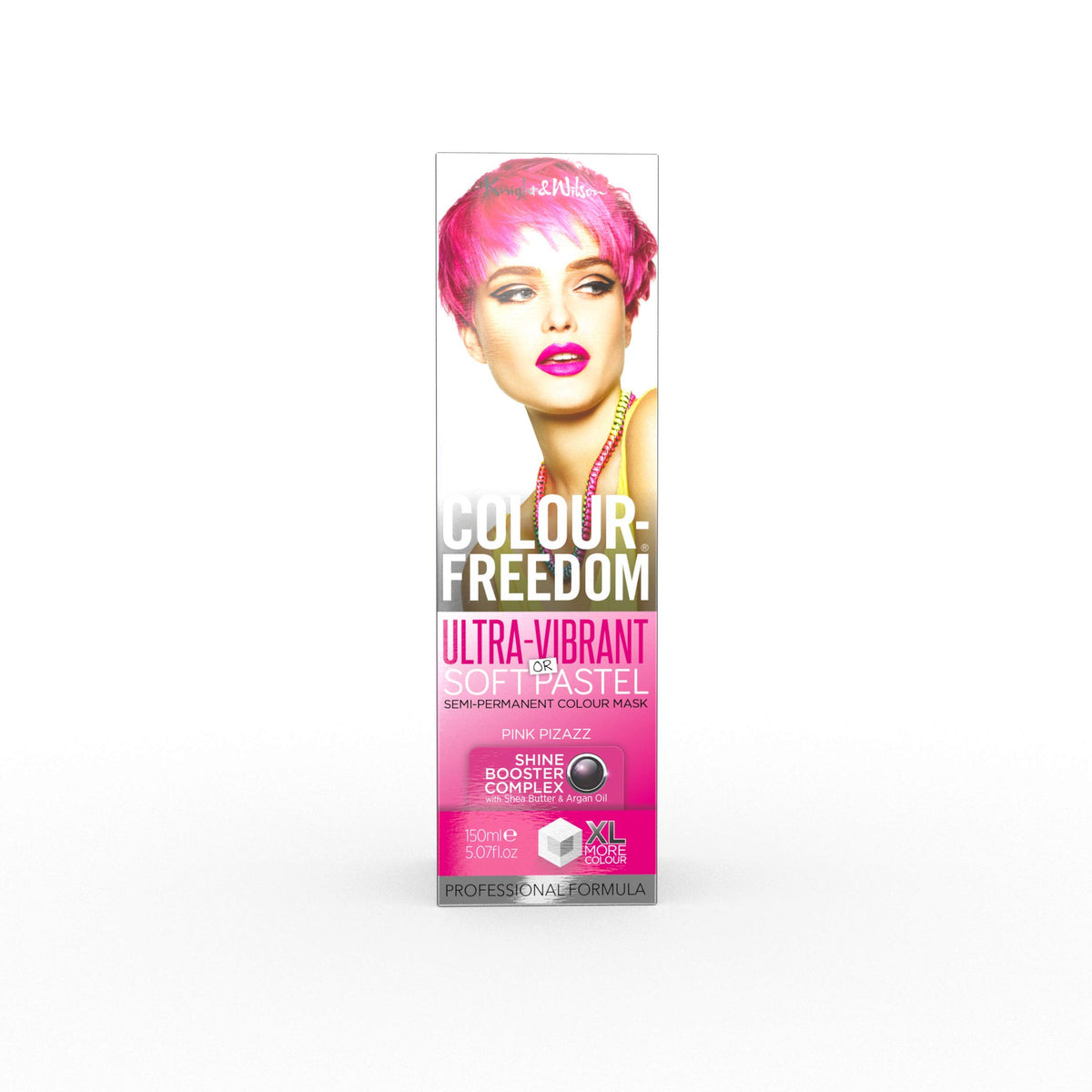 Knight & Wilson Colour-Freedom Pink Pizazz Semi-Permanent Hair Colour - 150ml Vegan Ammonia Free
