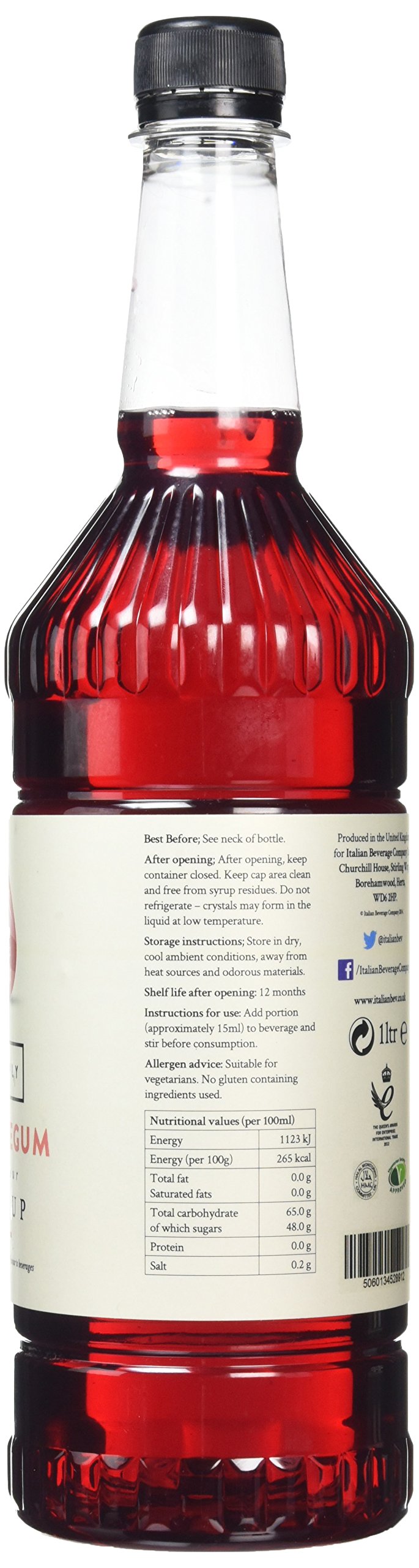 Simply Bubblegum Syrup - Vegan, Nut Free Flavoring | 1L Liquid | Pink 2