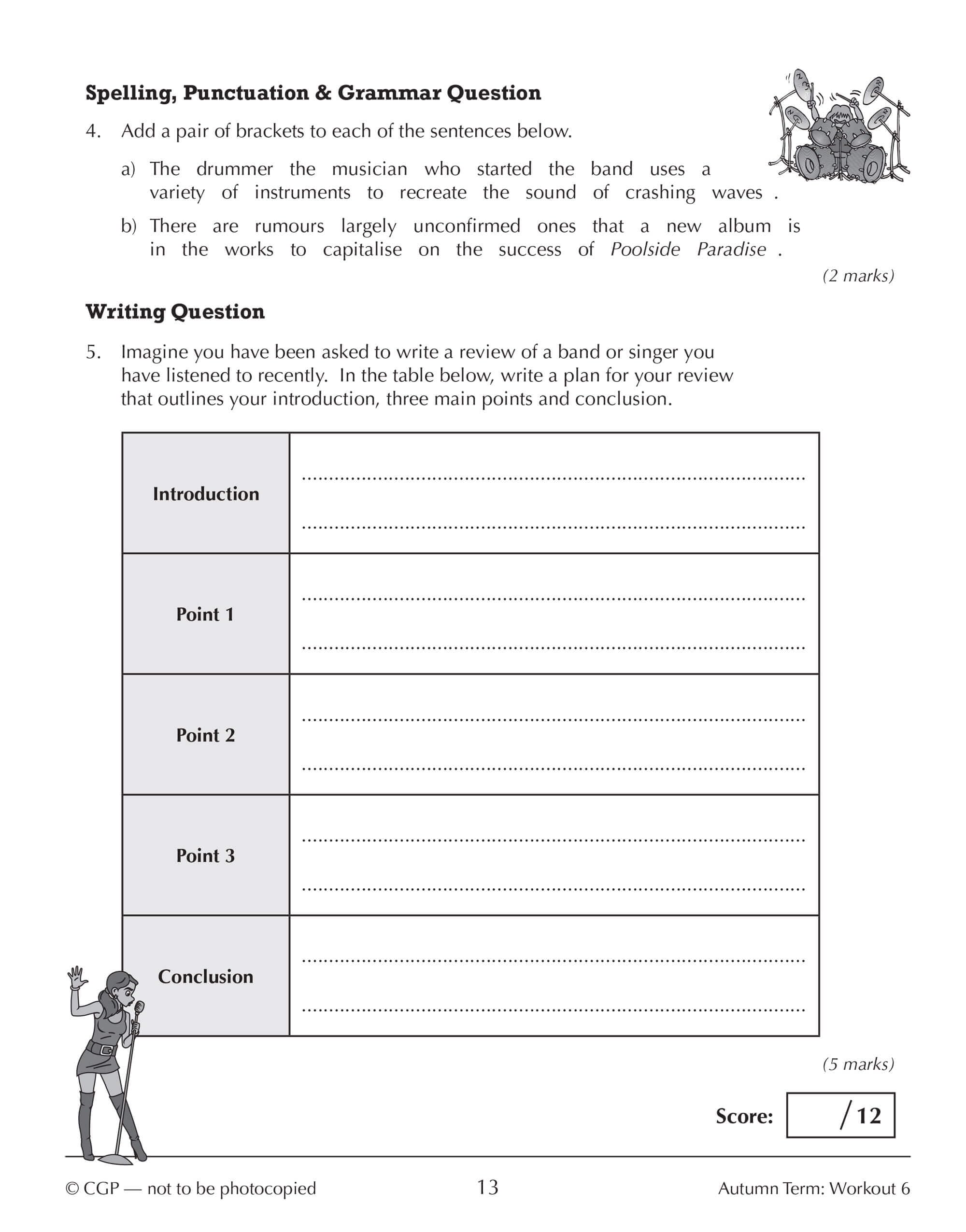 CGP Books Year 7 English 10-Minute Weekly Workouts - KS3 Study Aid | Ages 11-12 | Paperback 3