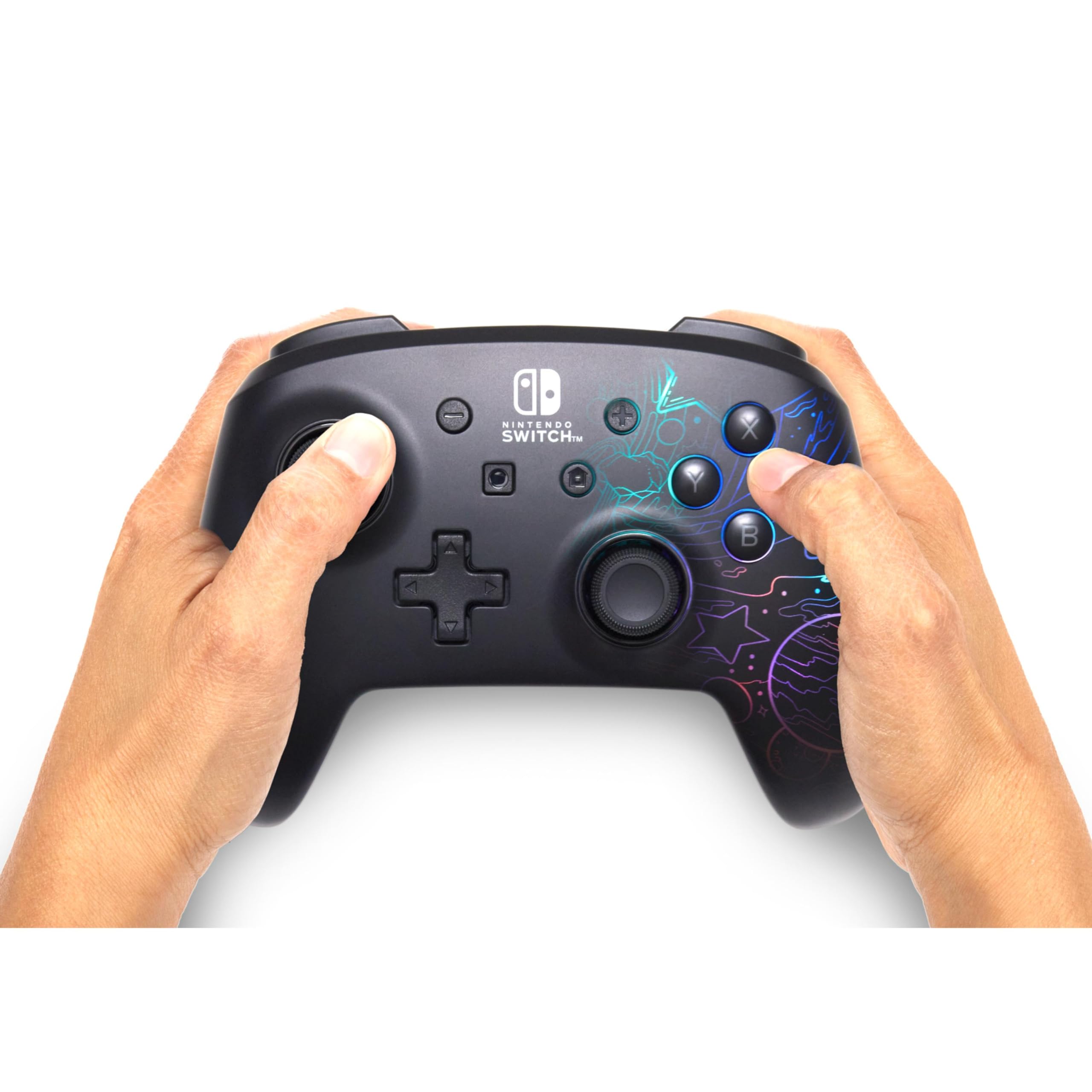 PowerA Enhanced Wireless Controller for Nintendo Switch - Galactic Vortex with Lumectra RGB Lighting, Mappable Buttons, Motion Controls, Officially Licensed 18