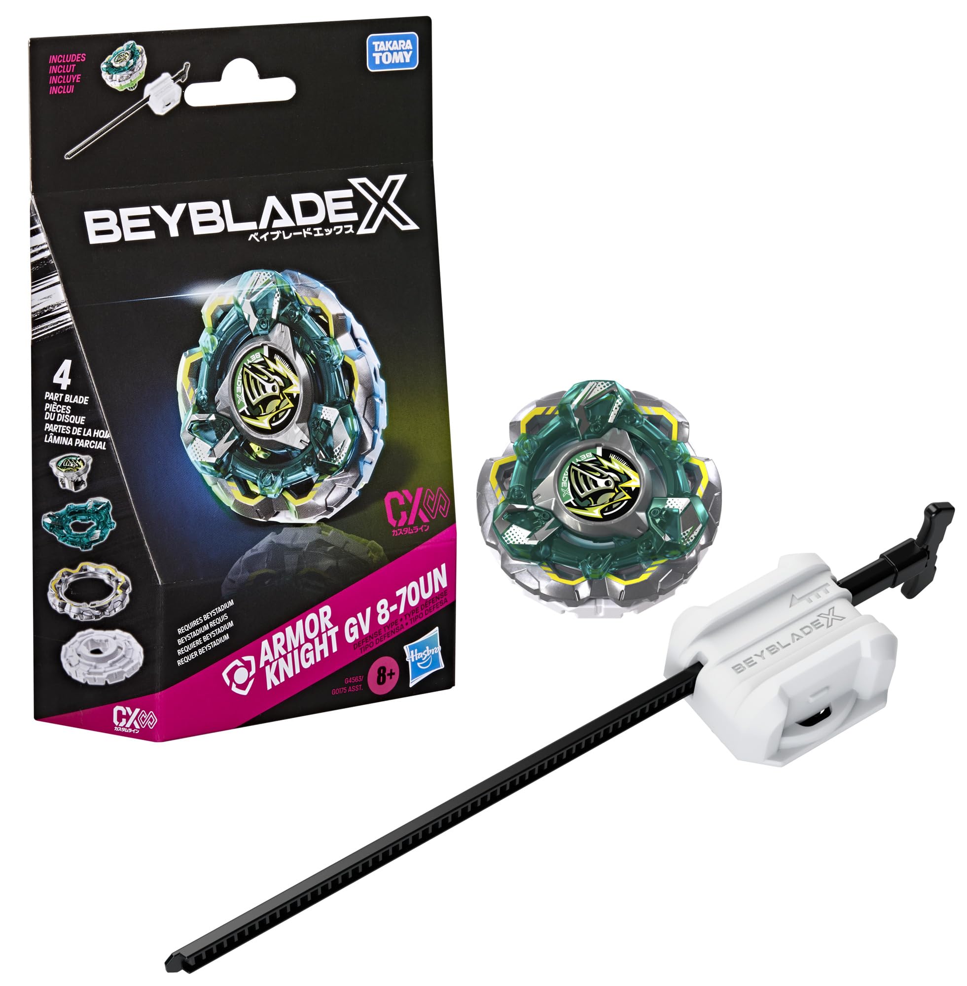 Hasbro Beyblade X Fortress Knight GV 8-70UN CX Infinity Starter Pack Set | Right-Spin Defense Type | Ages 8+