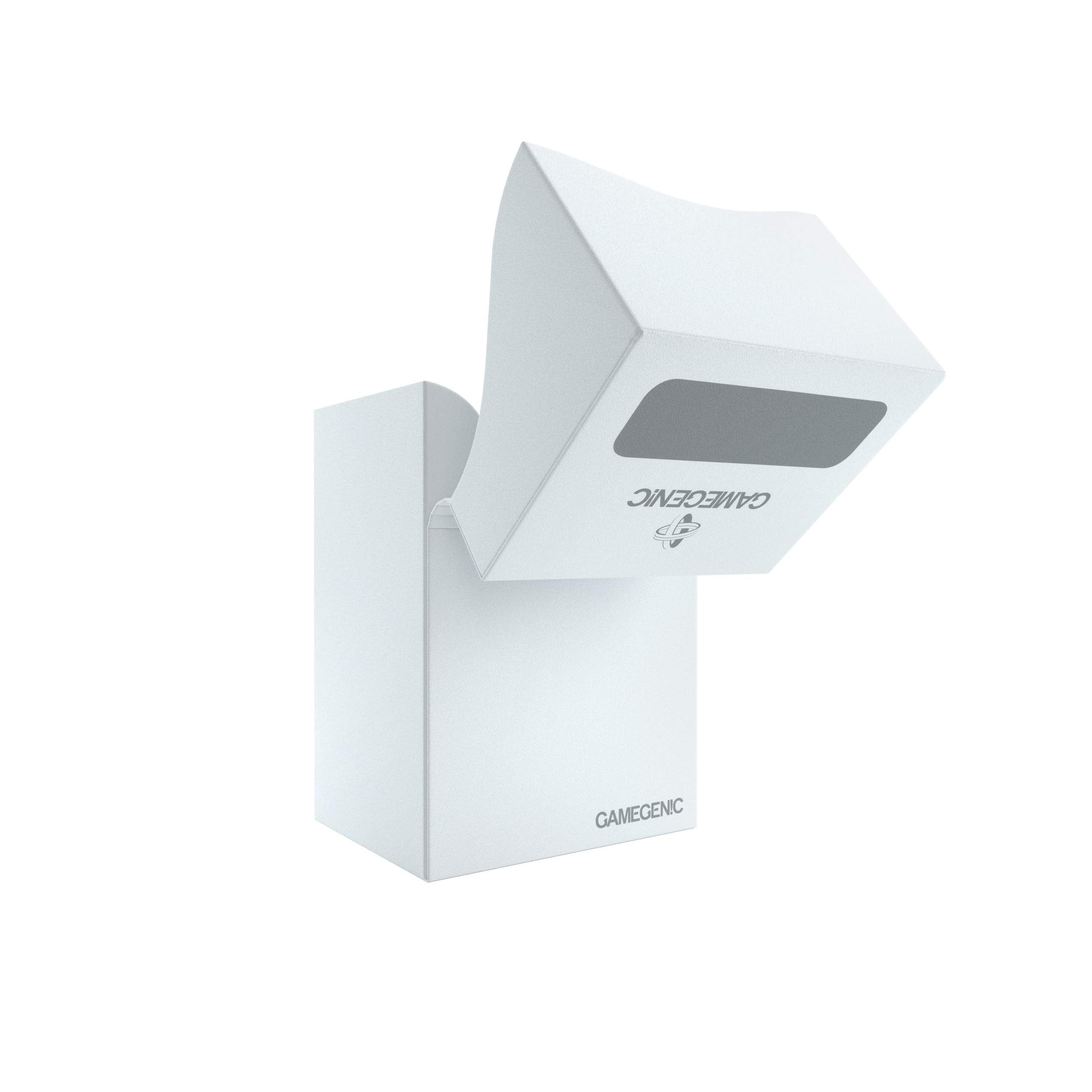 Gamegenic 80-Card Deck Holder - White TCG Box with Cobra Neck Closure for Double-Sleeved Cards 5