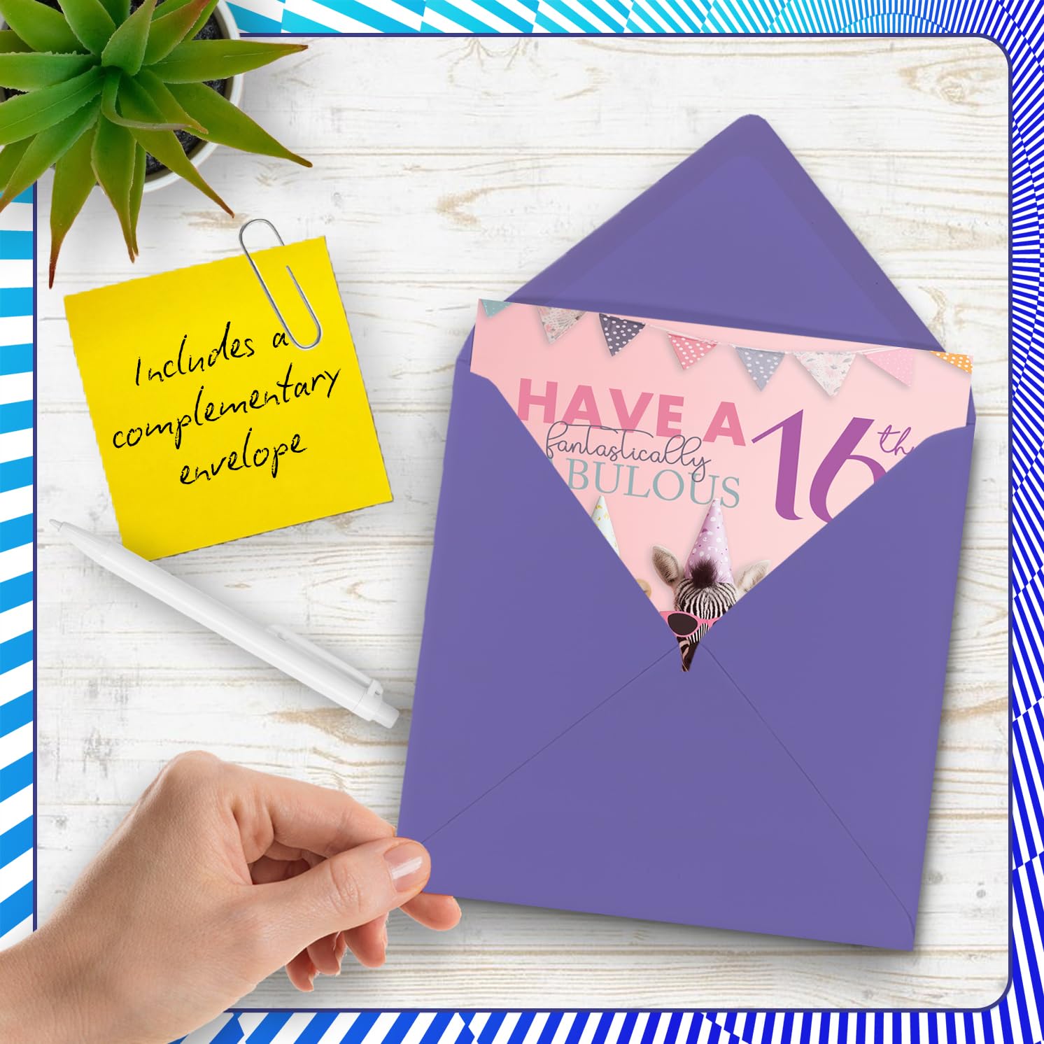 Stuff4 16th Birthday Card for Girls - Fantastically Fabulous Design | 145mm x 145mm 5