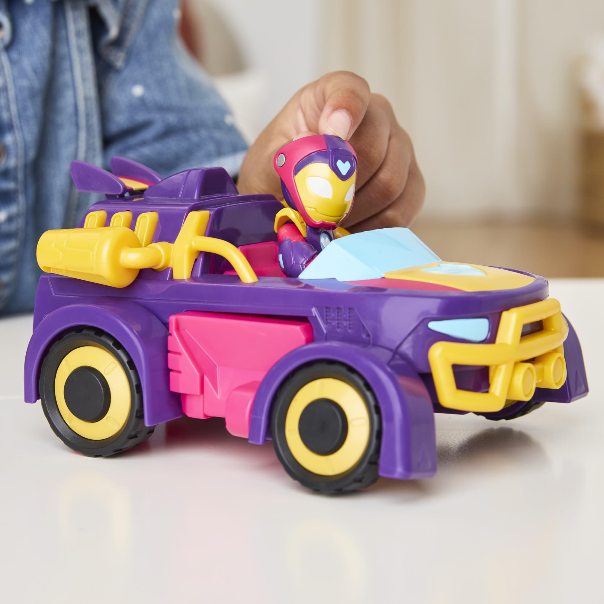Marvel Ironheart 2-in-1 Mech Suit & Vehicle Toy - Converts from Car to Mech for Ages 3+ 2