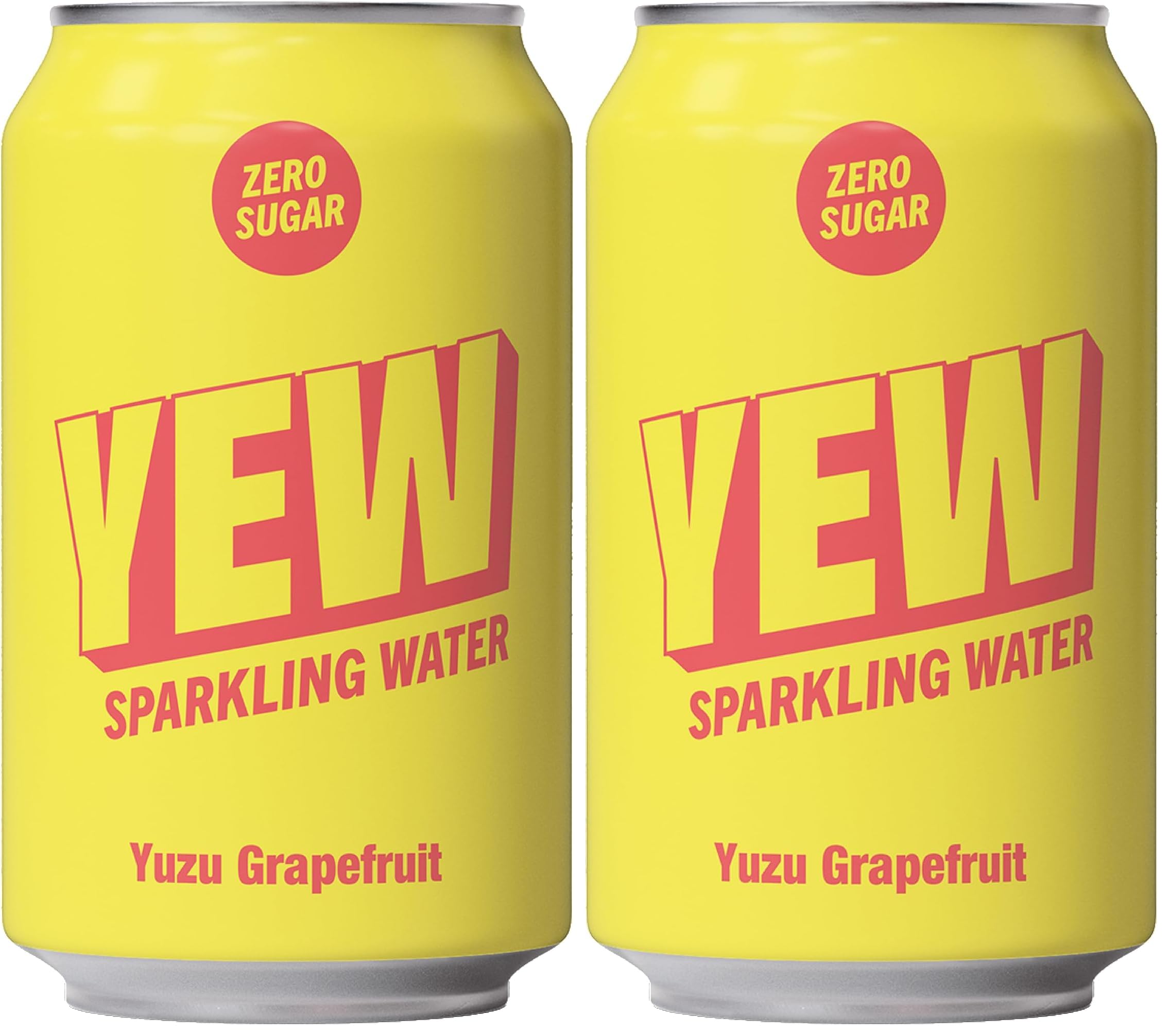 YEW Yuzu Grapefruit Sparkling Water - Zero Sugar, Zero Calories | 330ml Can (Pack of 2)