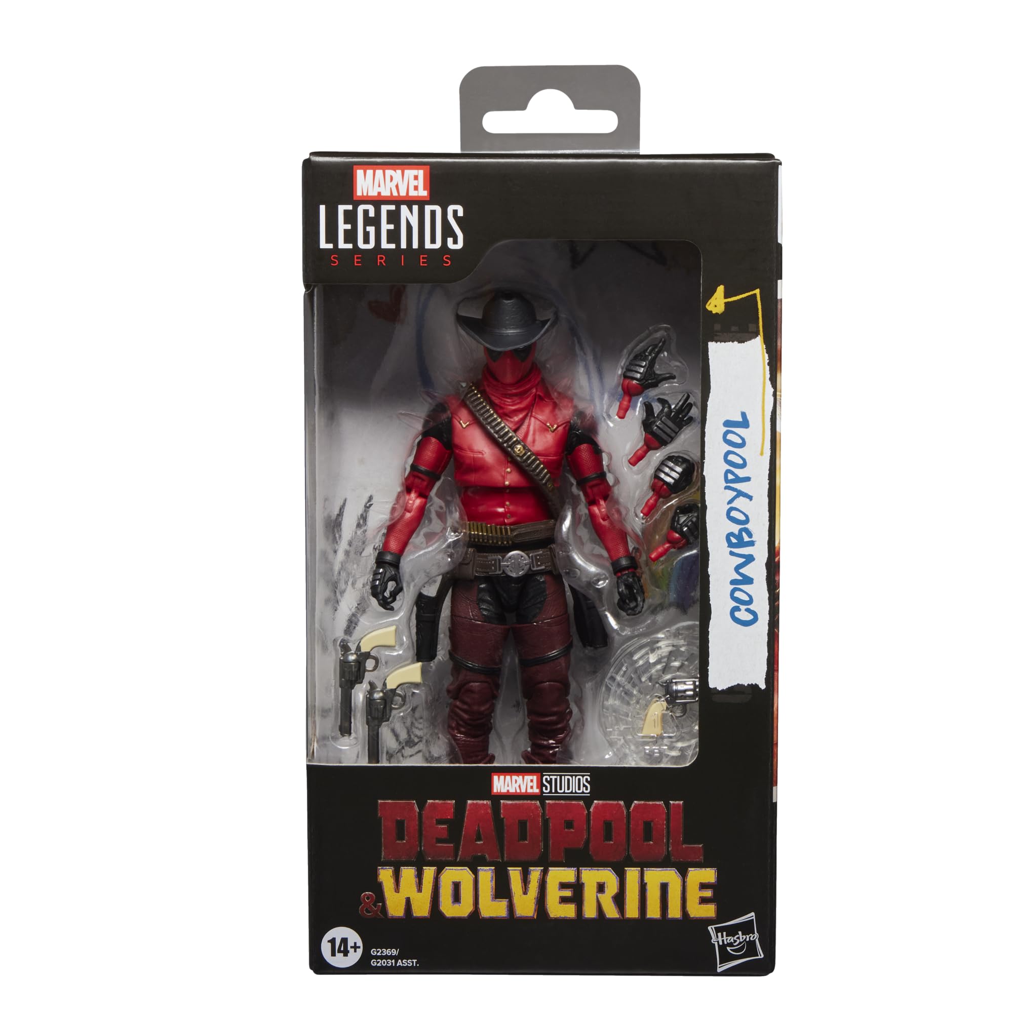 Marvel Cowboypool Action Figure - 6-Inch Scale | 20+ Points of Articulation | 7 Accessories