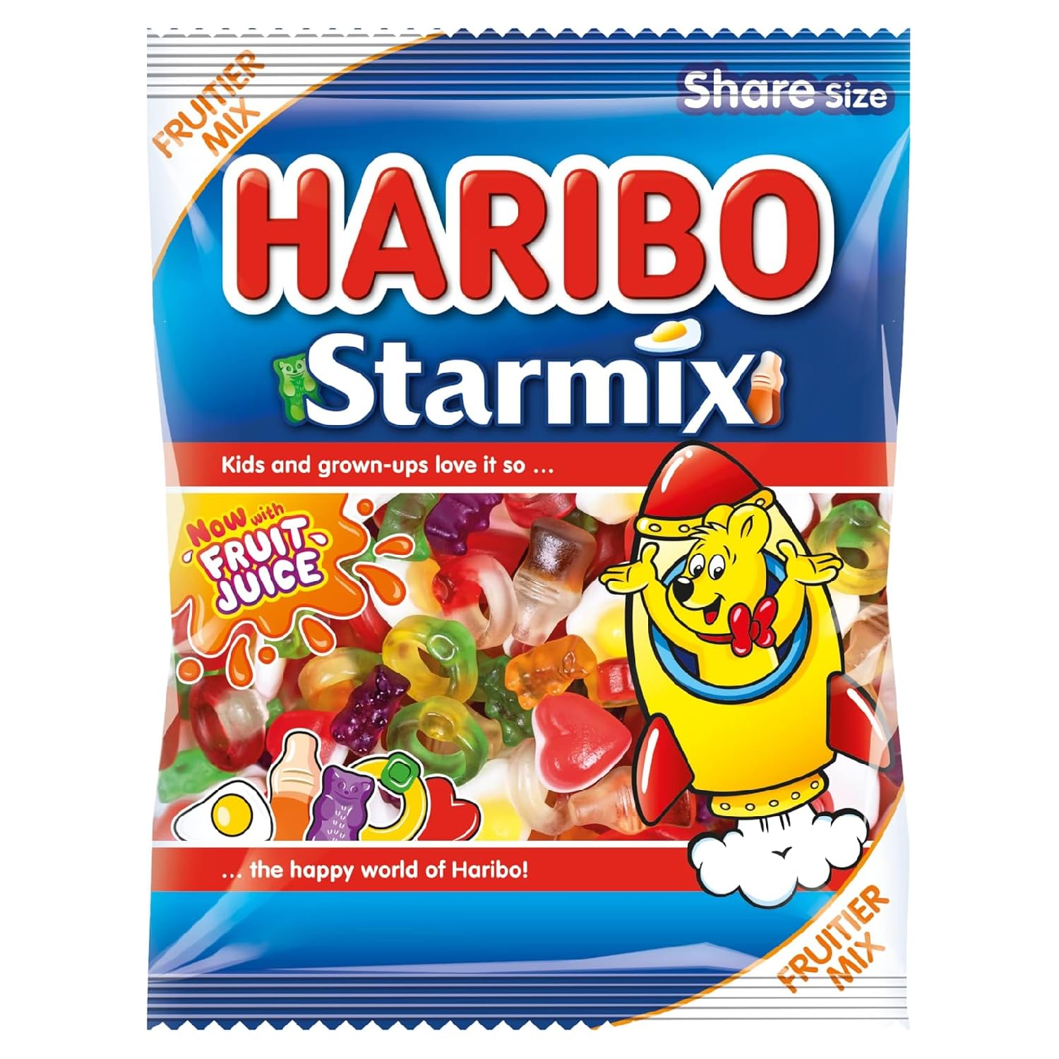HARIBO Starmix with Real Fruit Juice, Iconic Fruit & Cola Gummy Sweets, 140g 14
