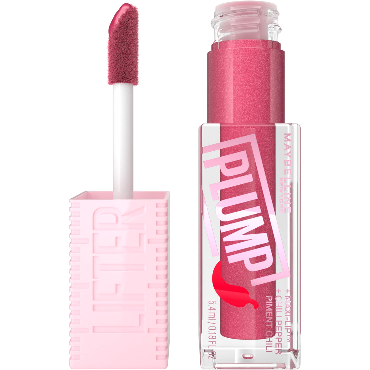 Maybelline New York Lifter Plump Lip Gloss - 5 ml, 002 Mauve Bite