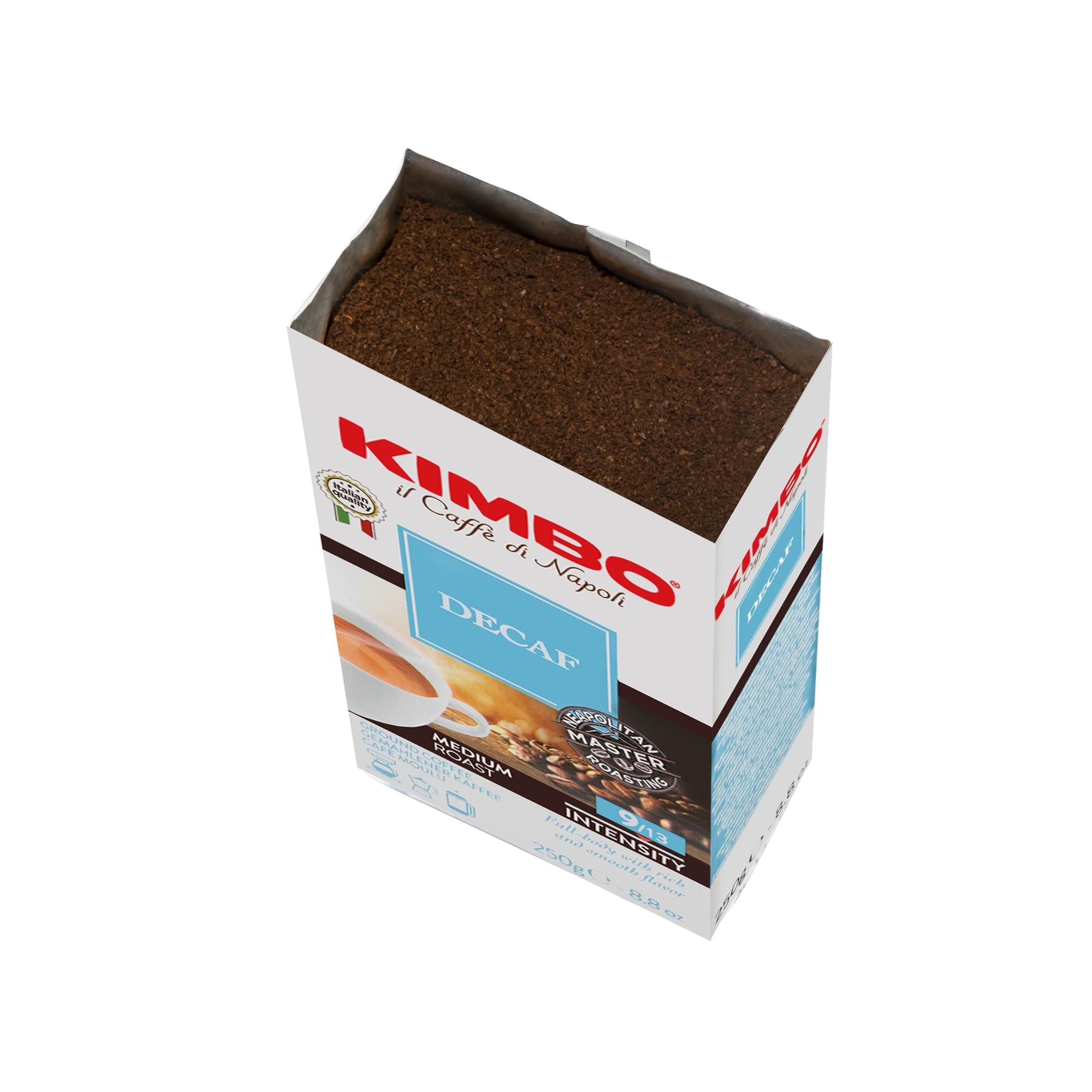 Kimbo Decaf Ground Coffee - Medium Roast Italian Espresso | 250g Bag