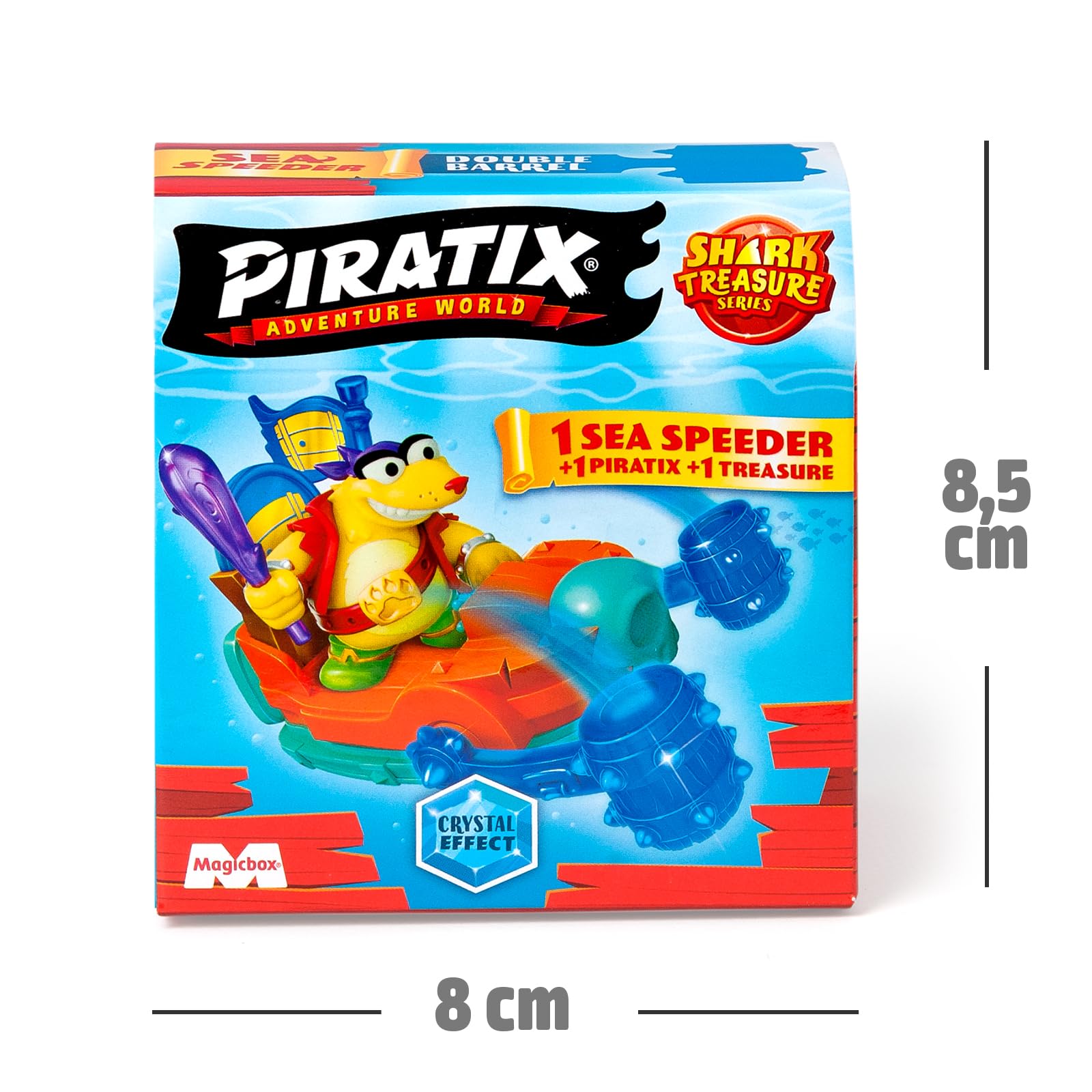 PIRATIX ADVENTURE WORLD Shark Treasure Series Sea Speeder Collectible Boat | Multicolor | Ages 3+ 9
