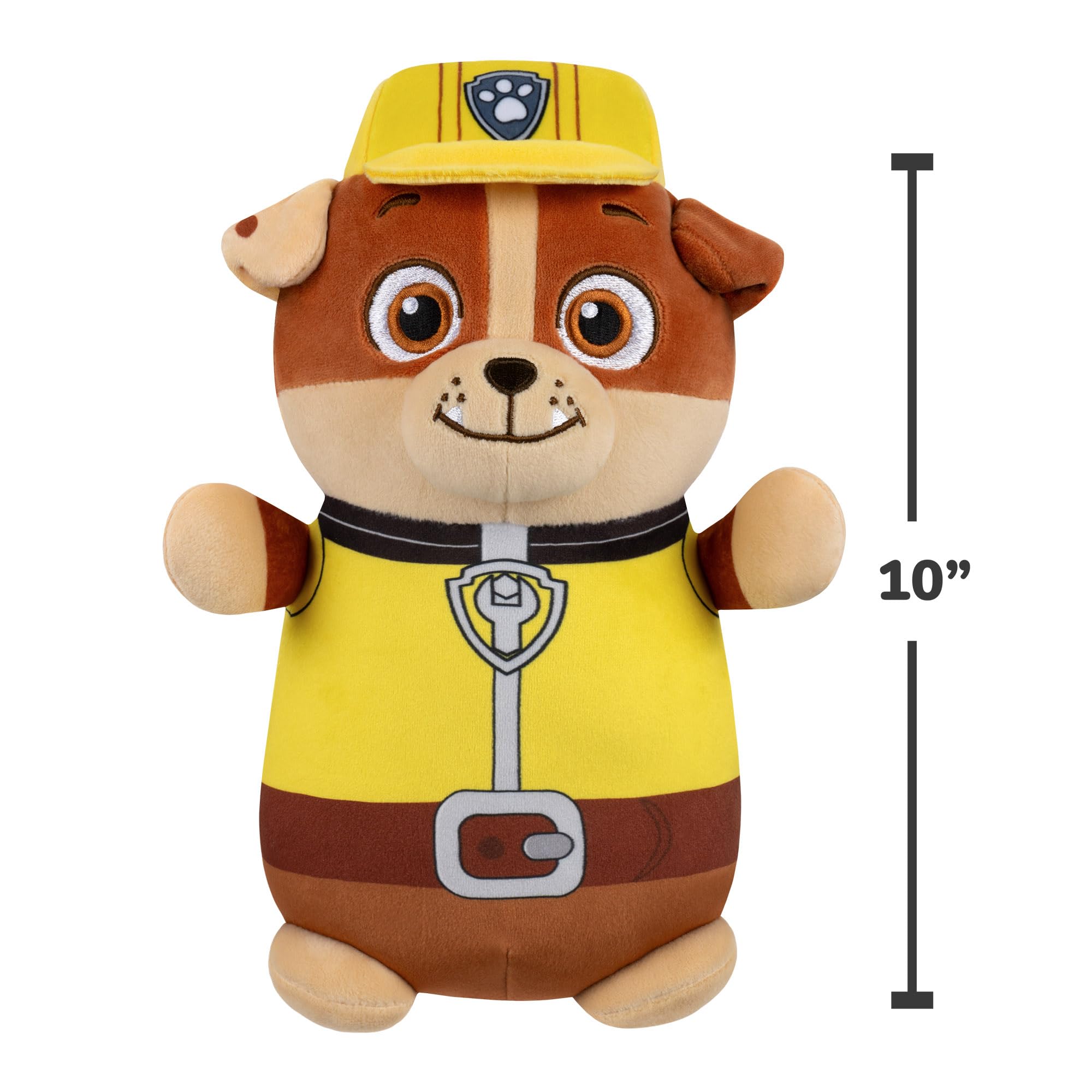 Squishmallows Paw Patrol 10-Inch Rubble HugMees Plush - Super Soft Cuddly Toy 7