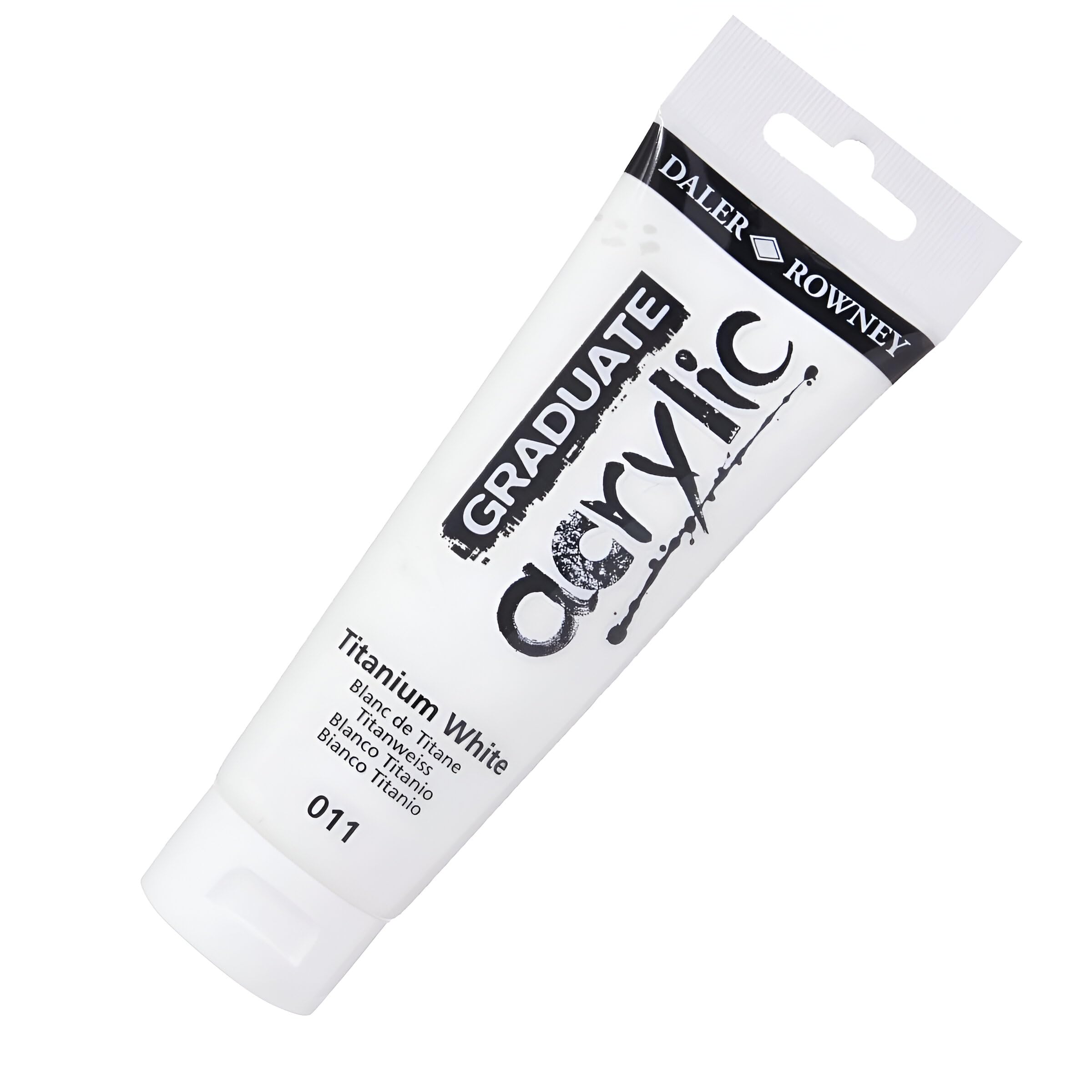 Daler-Rowney Graduate Acrylic Paint, Plastic Tube, 4oz - 120 ml, Titanium W 1