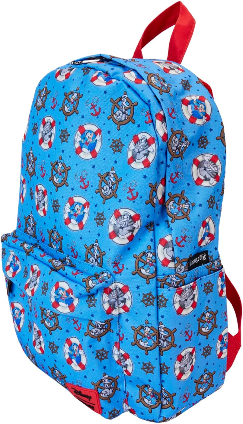 Loungefly Disney Donald Duck AOP 90th Anniversary Kids Nylon Backpack Multi