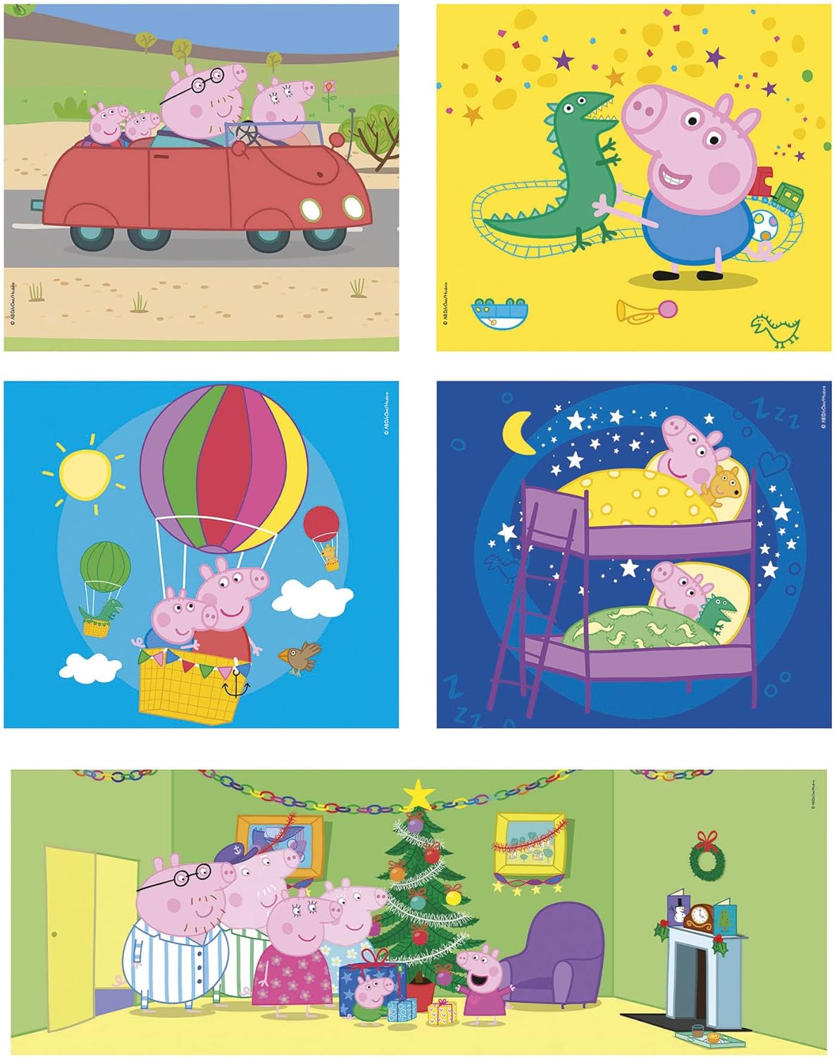 Clementoni Peppa Pig 10-in-1 Supercolor Jigsaw Puzzle Set - 330 Pieces for Ages 4+ 2