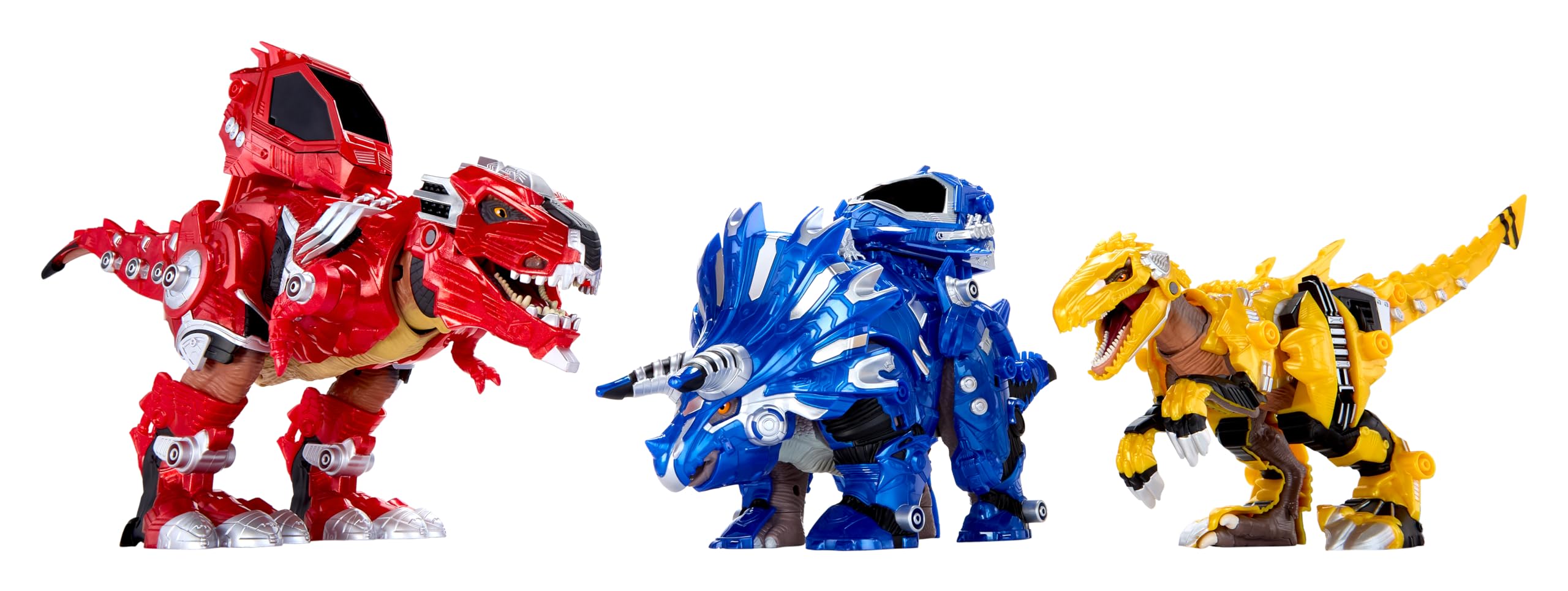 Armorsaurs Armor-Up Yellow Raptor Dinosaur Blaze Action Figure | 7 Removable Armour Pieces | Ages 6+ 5