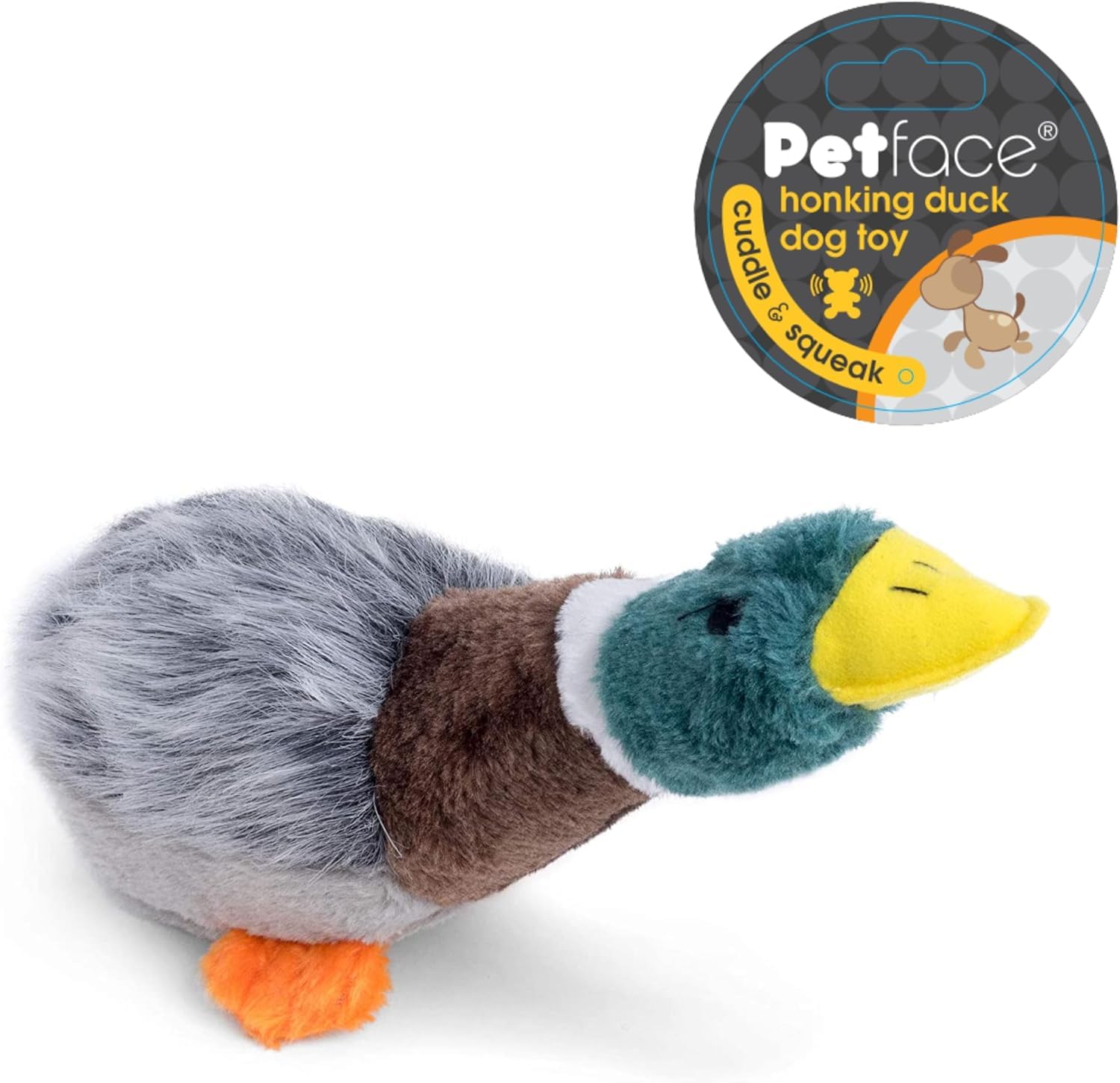 Petface Honking and Squeaky Duck Plush Dog Toy | Durable Material | Unscented 2